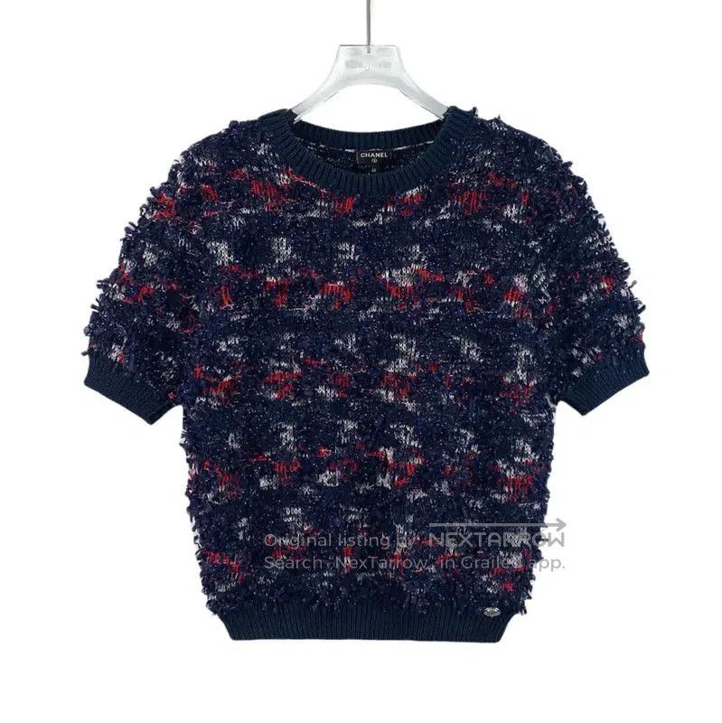 Chanel Chanel Navy Blue Cotton Women's T-Shirt . Size M / US 6-8 / IT 42-44 - 1 Thumbnail