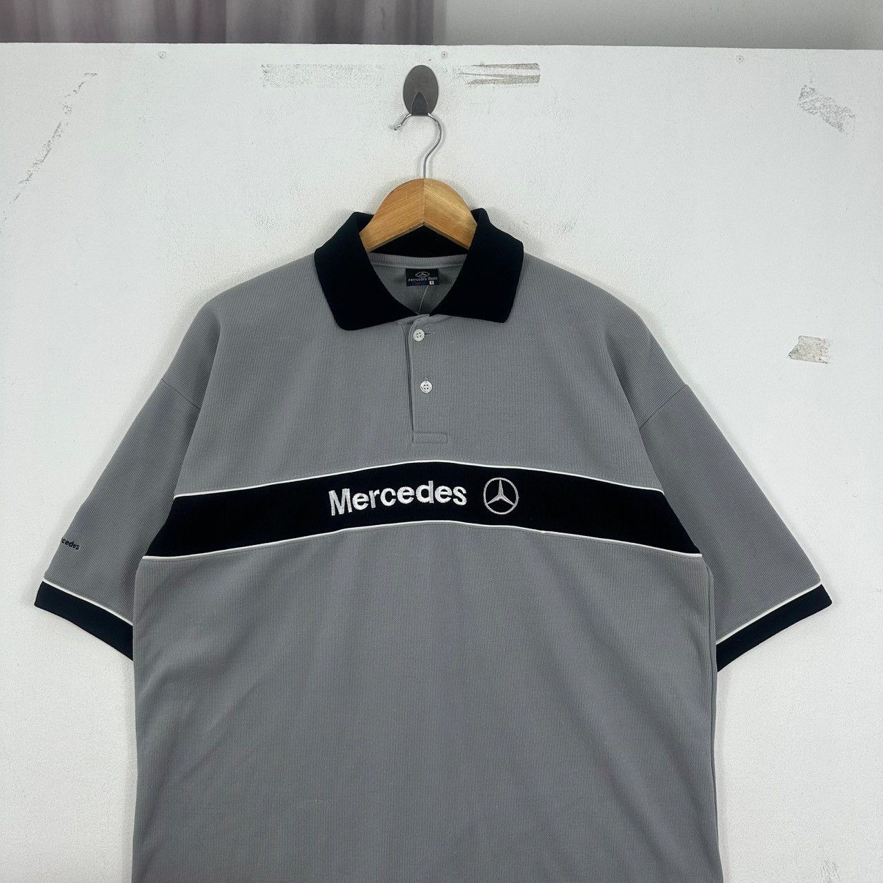 Mercedes-Benz Vintage West McLaren Mercedes F1 Racing Polo Shirt Grey L Size US L / EU 52-54 / 3 - 3 Thumbnail
