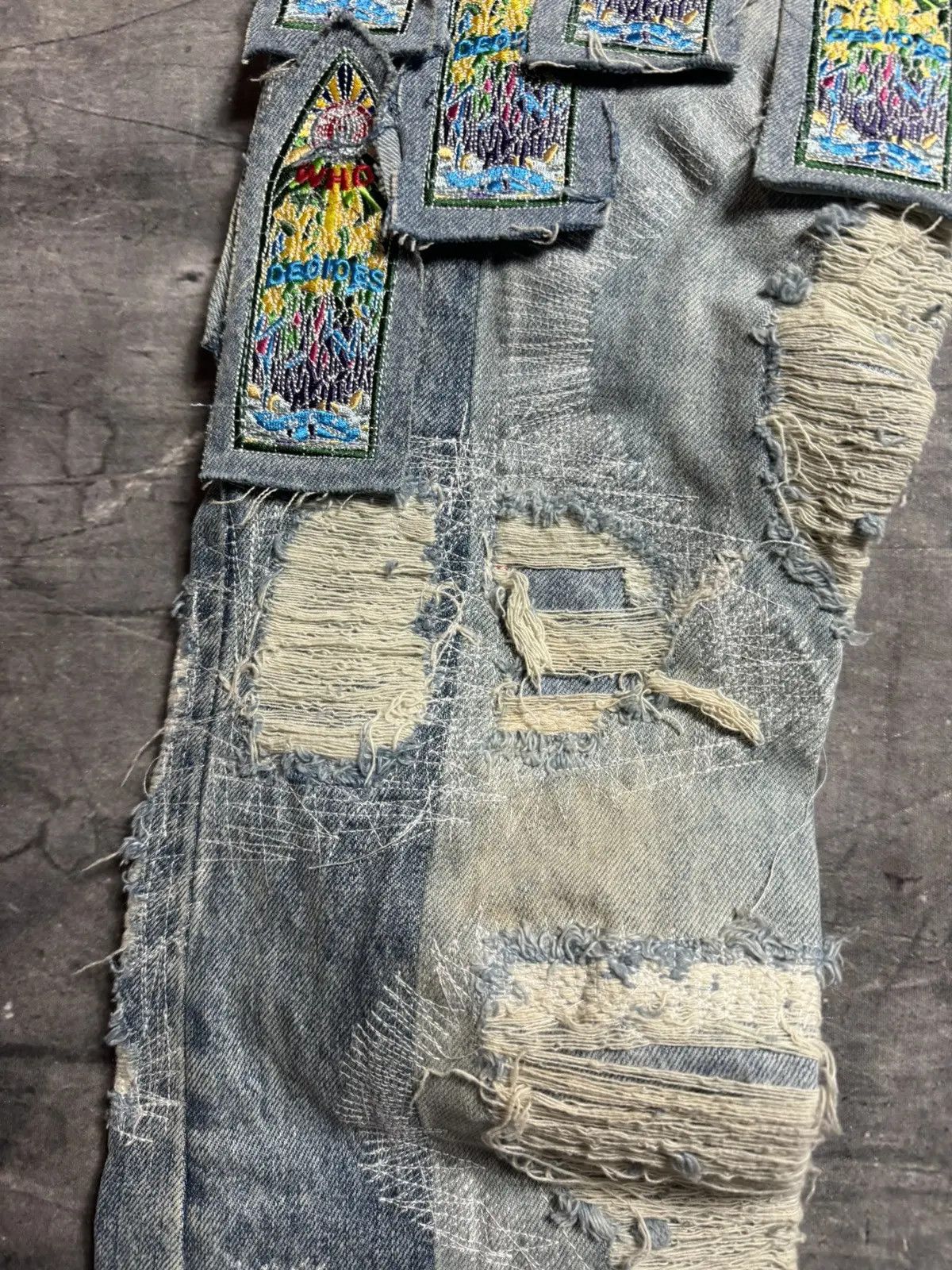 Who Decides War Who Decides War Coliseum Fusion Patchwork Jeans Size US 28 / EU 44 - 11 Thumbnail