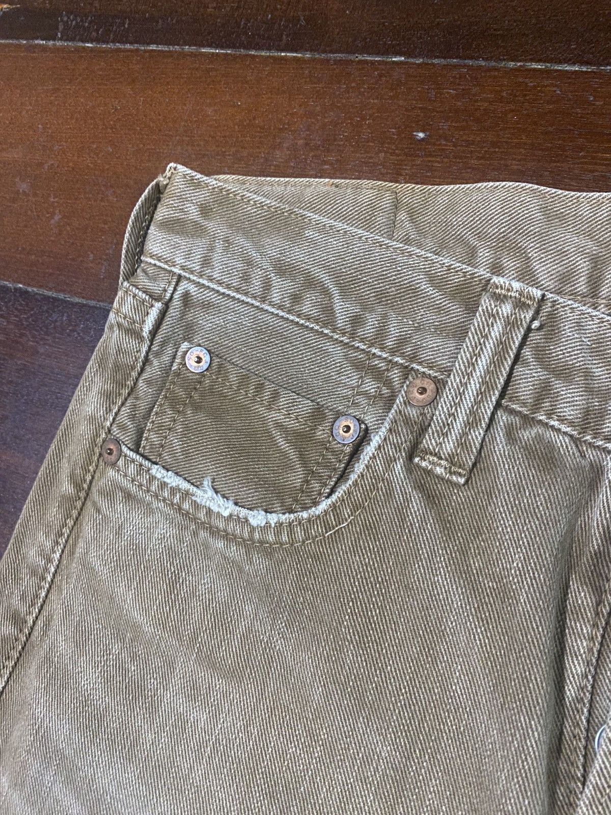 Full Count & Co. Rare fullcount 1280 k slim Straight Denim Jeans brown faded Size US 29 - 7 Thumbnail