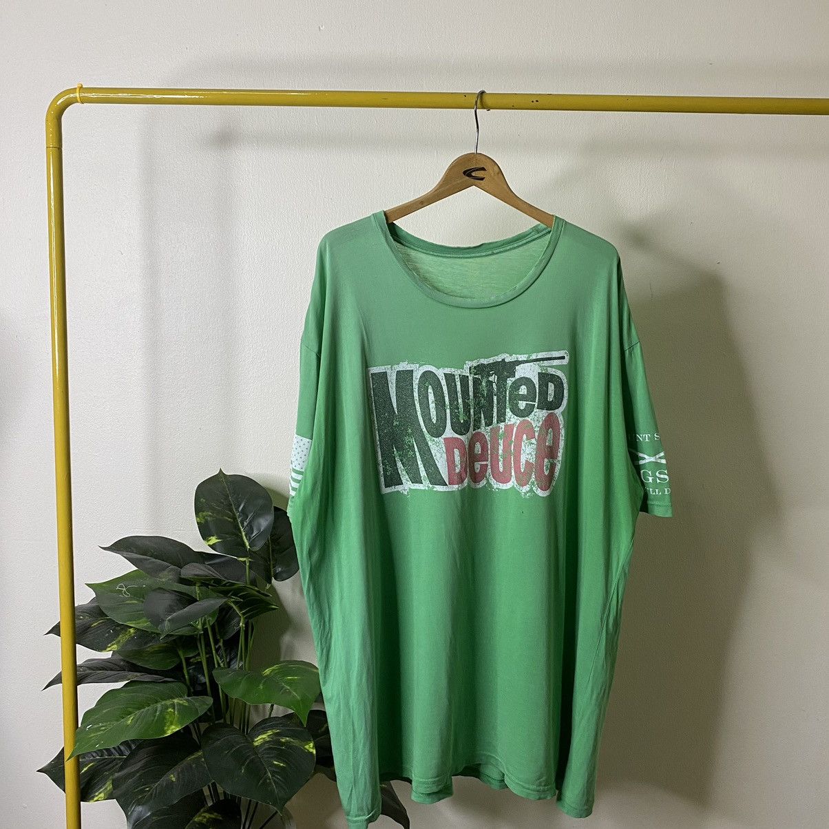 Vintage Y2K Mounted Deuce Parody Mountain Dew Faded Tee