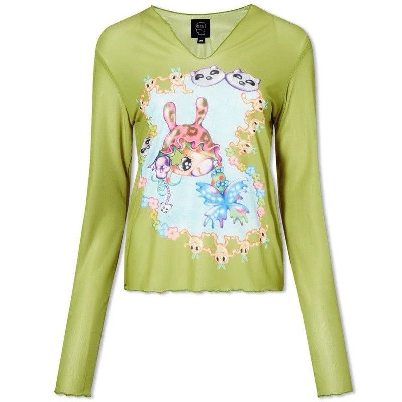 Brain Dead BRAIN DEAD Gaspar Doll mesh Top Longsleeve Moss Green Y2K Size M / US 6-8 / IT 42-44 - 1 Thumbnail