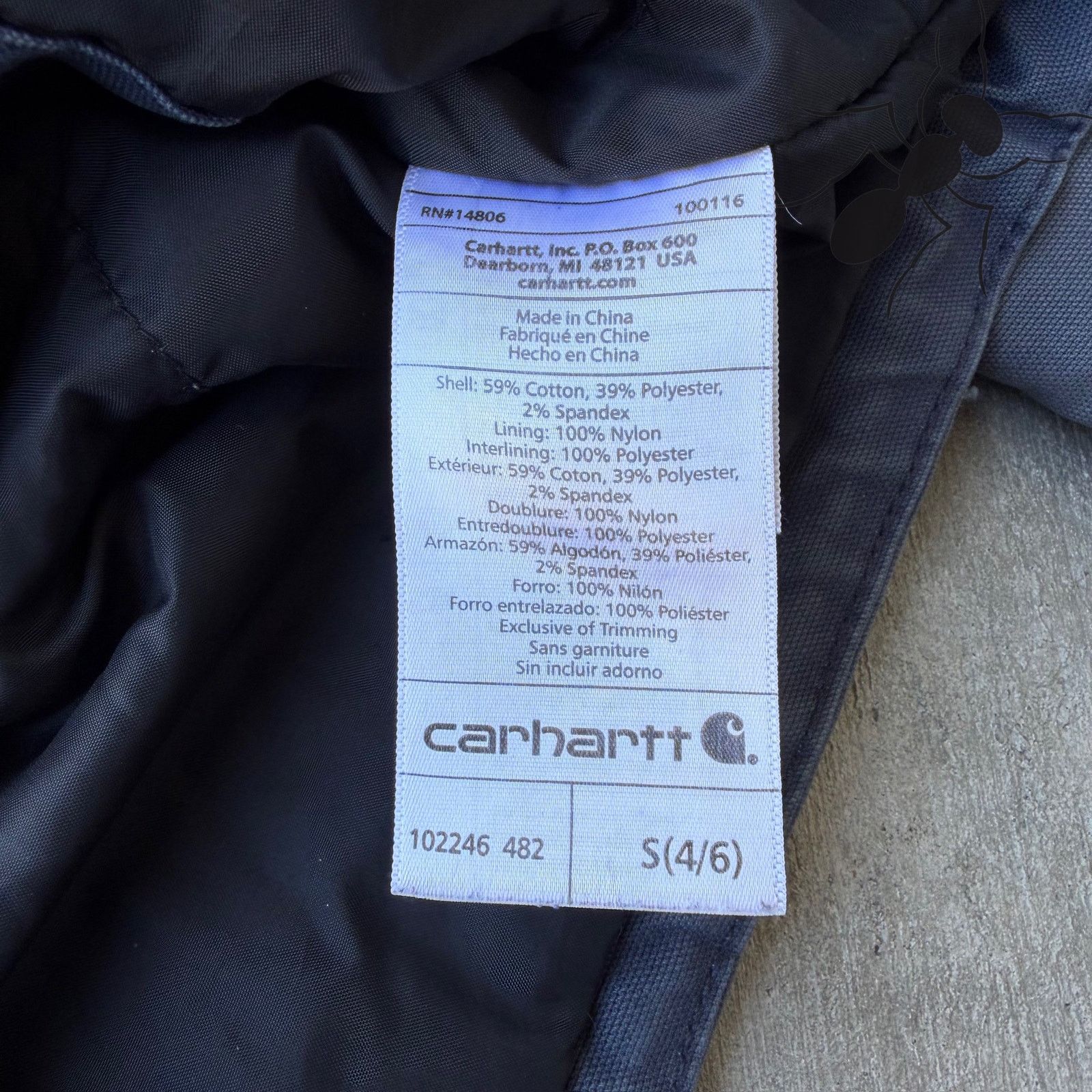 Carhartt × Vintage Carhartt faded blue hooded work wear jacket Size US S / EU 44-46 / 1 - 6 Thumbnail
