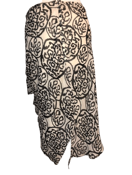 John Galliano Draped Asymmetric Printed Silk Skirt Size 27" / US 4 / IT 40 - 2 Thumbnail