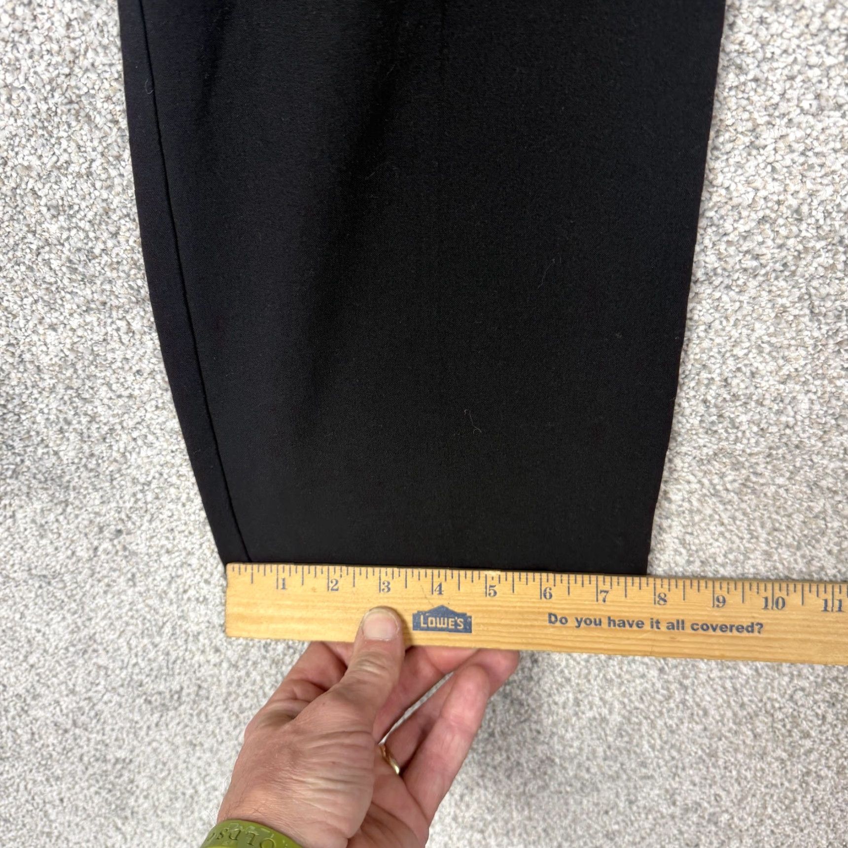 Vintage Style&co Dress Pants Womens 6S Black Ponte Straight Front Pockets Pull On 32x28.5 Office Casual Formal Mid Rise 8.5-10.5 in Womens Size 28" / US 6 / IT 42 - 3 Thumbnail