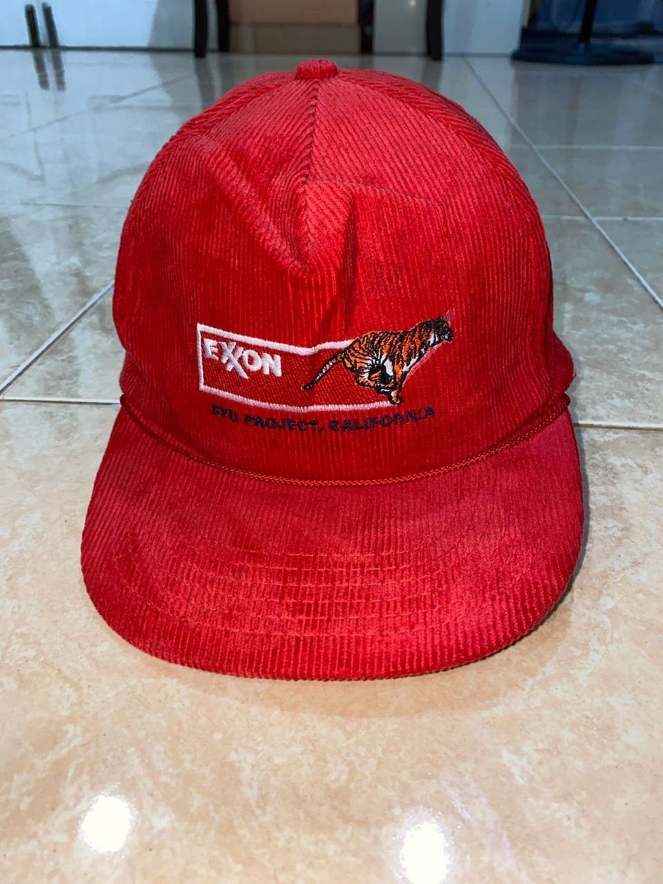 Vintage Vintage 80s Exxon Corduroy Hats Size ONE SIZE - 1 Thumbnail
