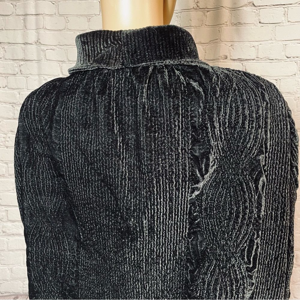Harve Benard Harve Benard Vintage Black Velvet Cabled Blazer Jacket Size Size 4XL / US 24-26 - 4 Thumbnail
