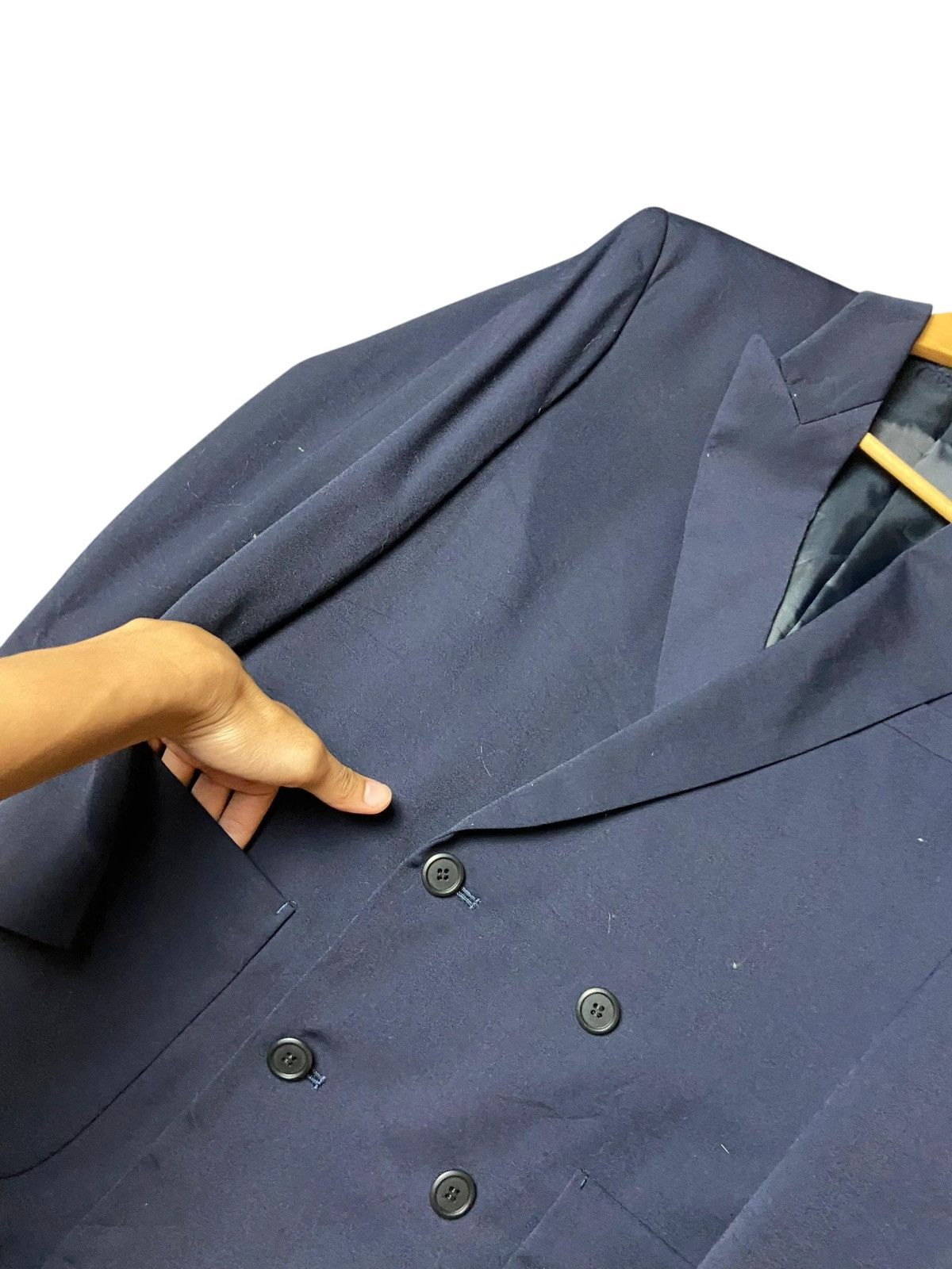 Yohji Yamamoto Yohji Yamamoto Double Breasted Blazer (145) Size US XXS / EU 40 - 2 Thumbnail