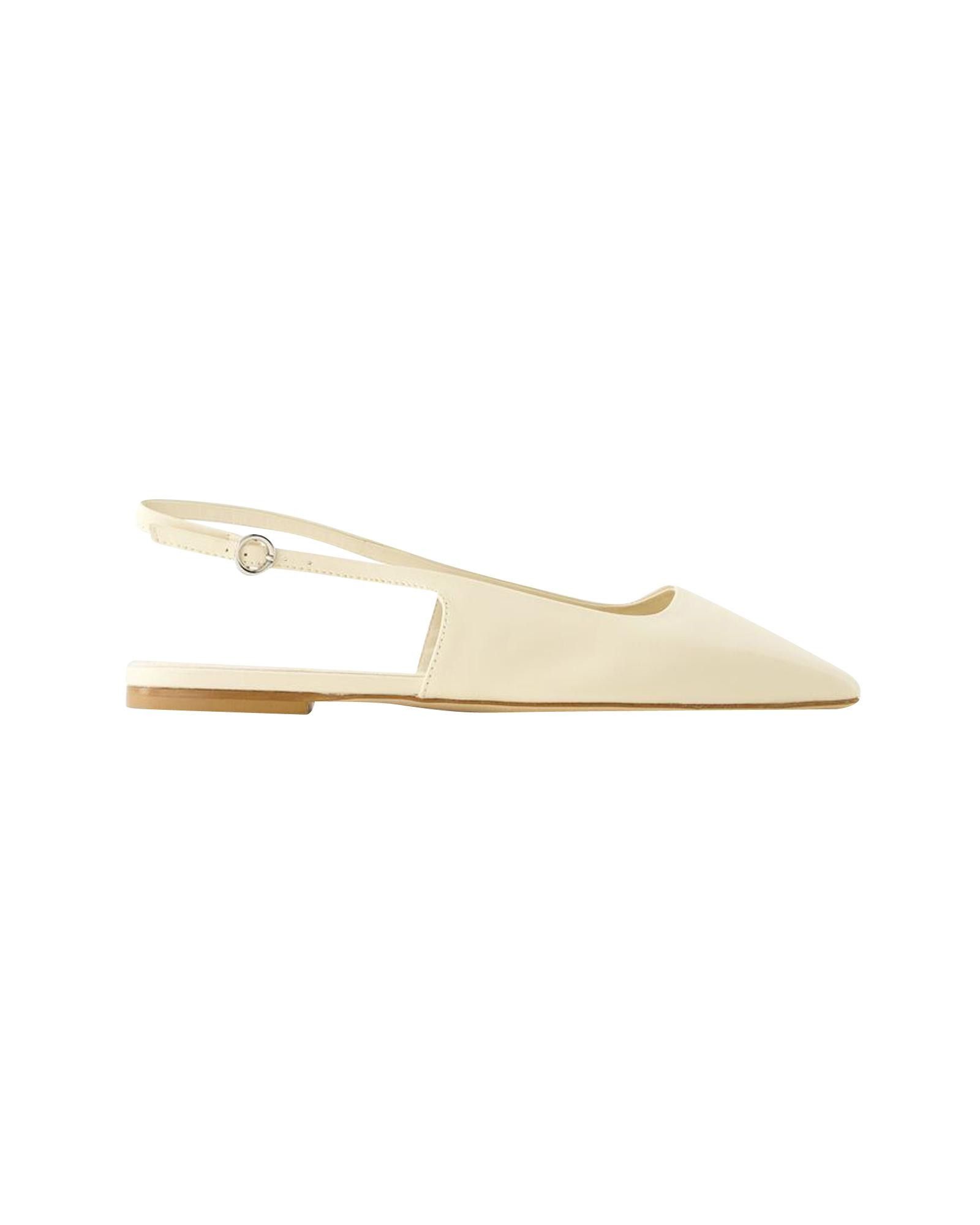 image of Aeyde Smooth Leather Slip-On Sandals in Beige, Women's (Size 8)