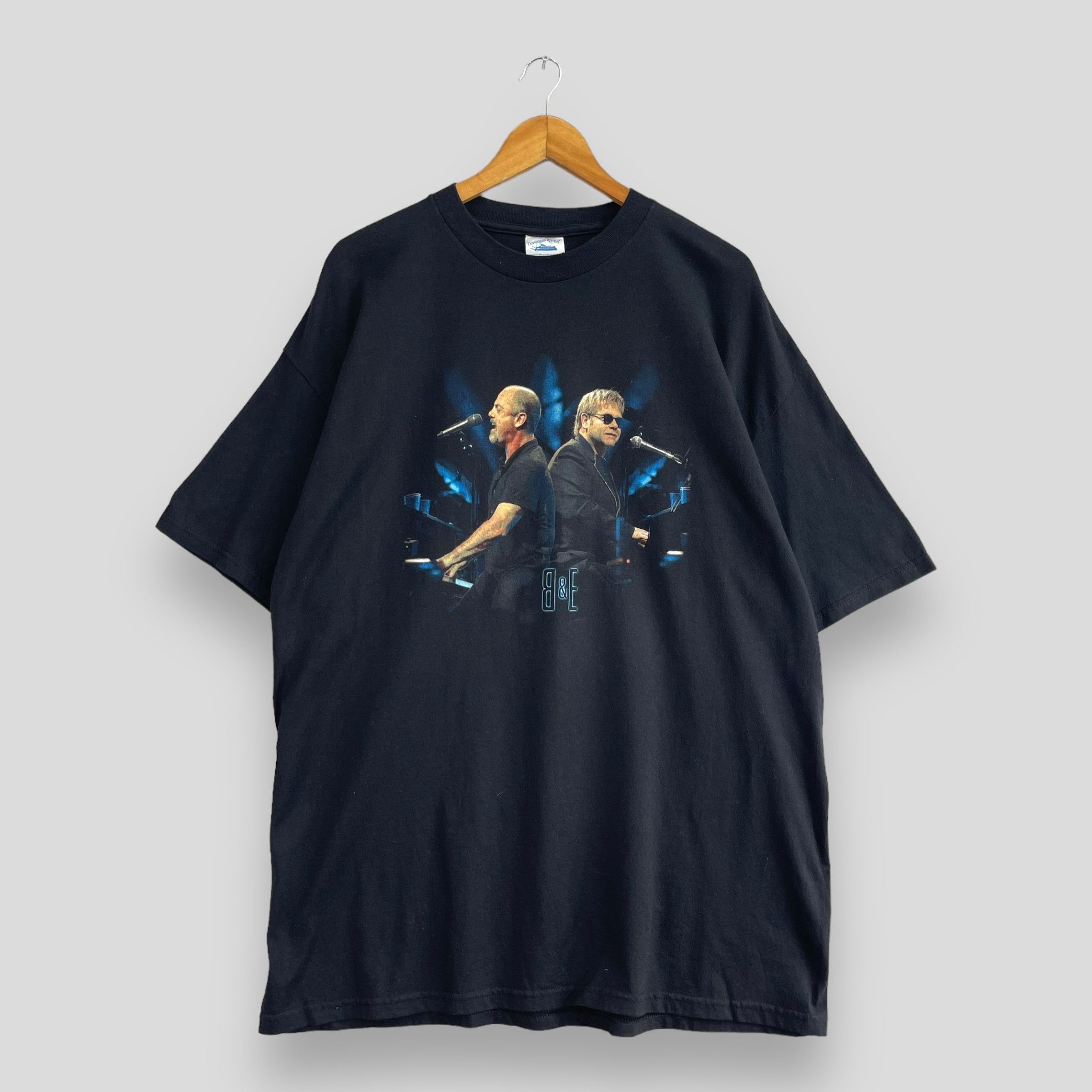 Band Tees × Vintage Vintage Billy Joel And Elton John Face 2 Face Concert Tee Size US XL / EU 56 / 4 - 1 Thumbnail