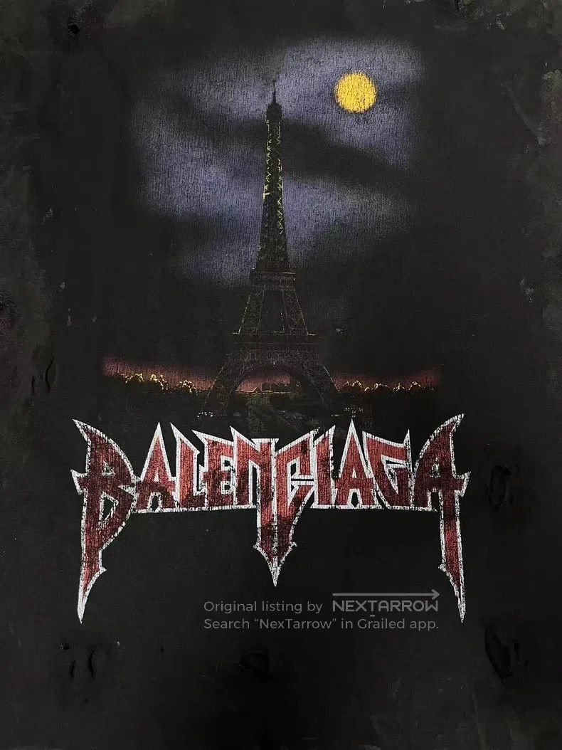 Balenciaga Balenciaga Logo Print Distressed Round Neck Short Sleeve T Size US XL / EU 56 / 4 - 3 Thumbnail