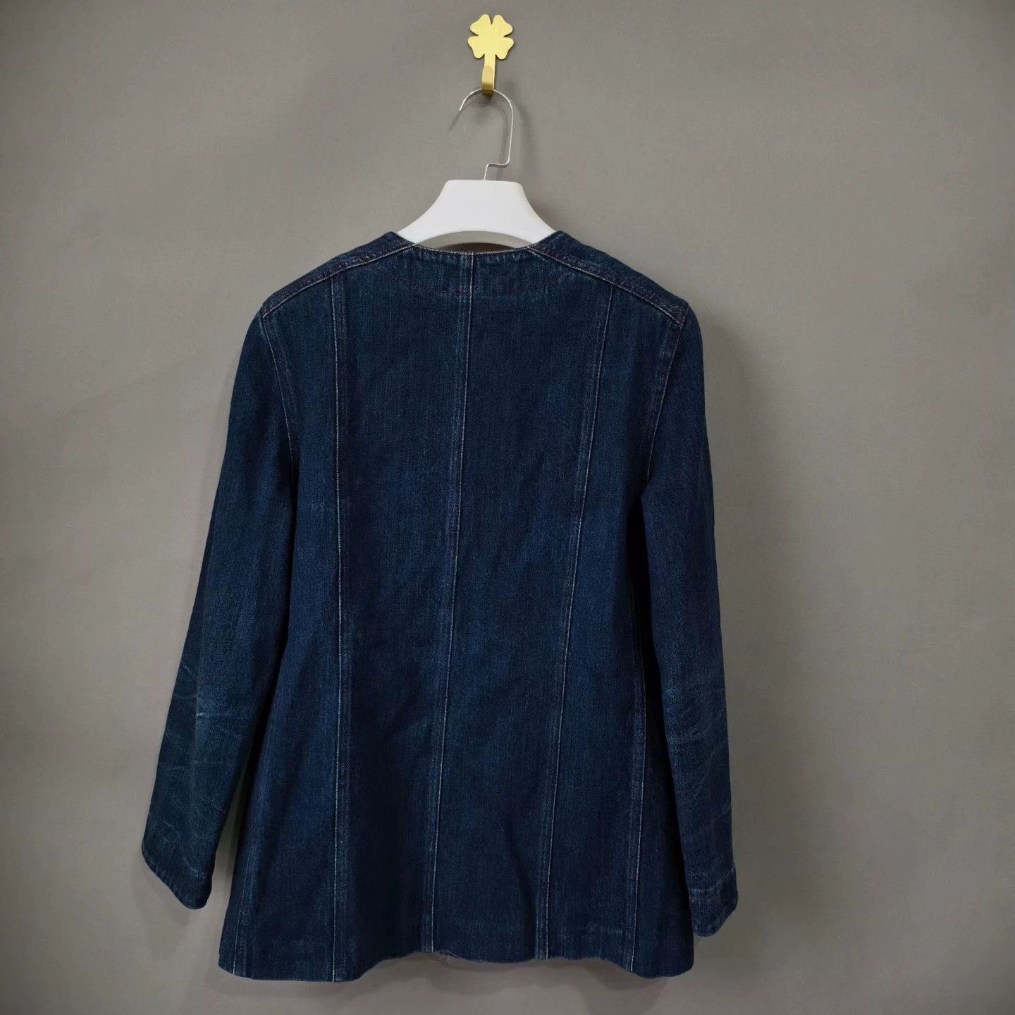 Gucci Gucci Blue 4-Pocket Crew Single-Breasted Denim Jacket IT42 Size M / US 6-8 / IT 42-44 - 2 Thumbnail