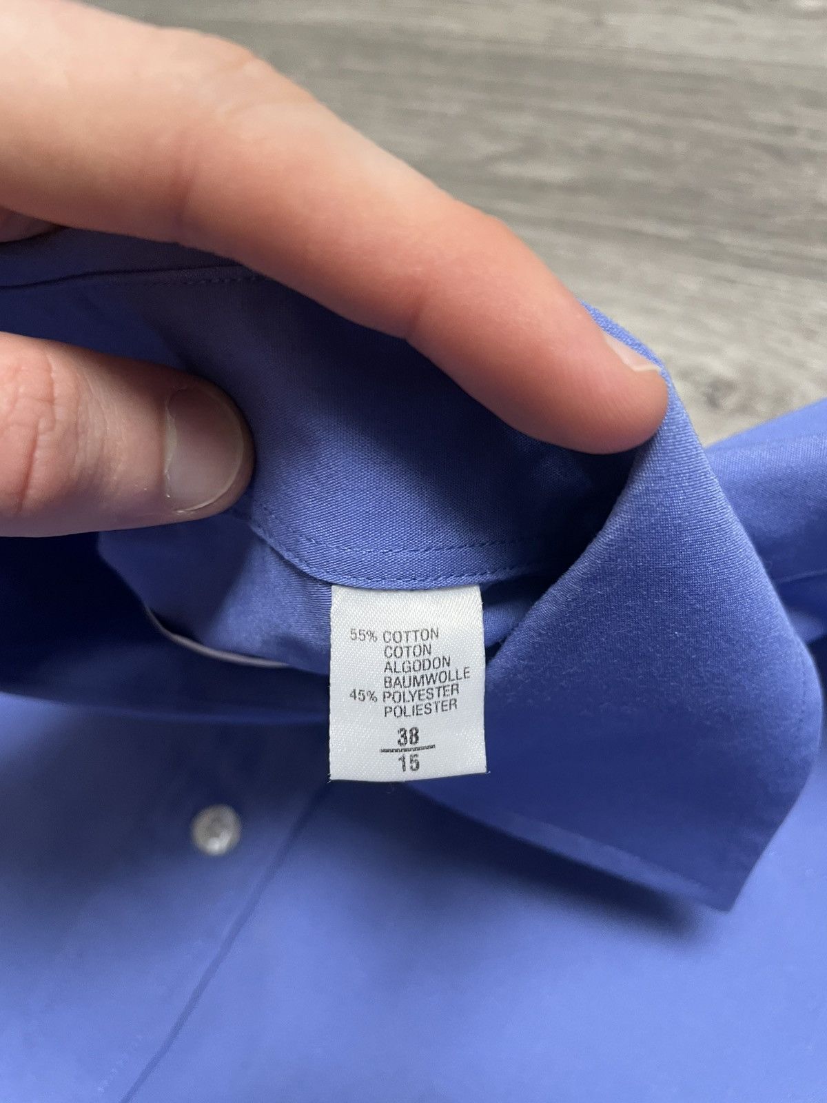 Yves Saint Laurent Vintage Yves Saint Laurent YSL Blue Long Sleeve Shirt Button Size US L / EU 52-54 / 3 - 14 Thumbnail