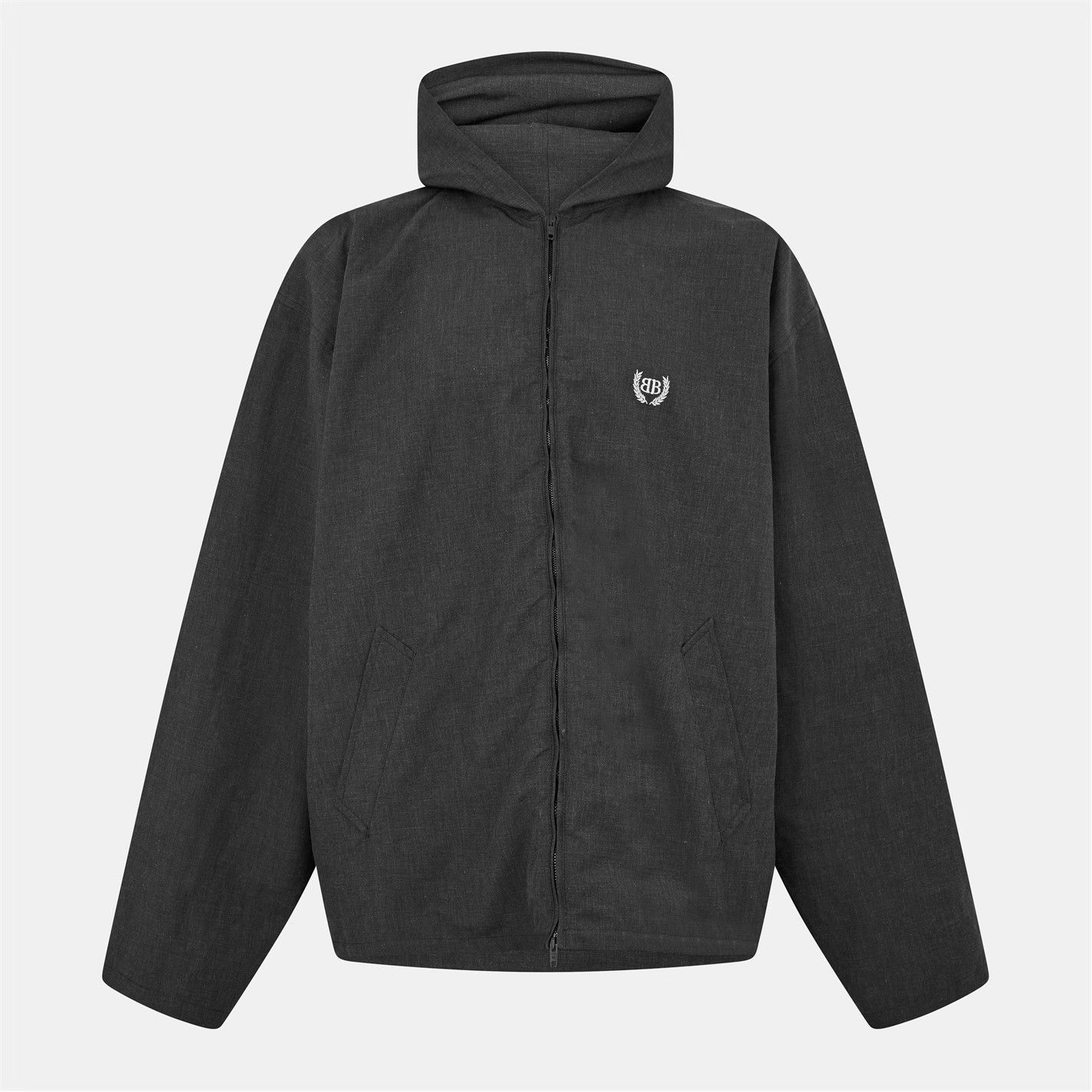 Balenciaga o1g2r1mq0226 Zip Hoodie In Black Size US L / EU 52-54 / 3 - 1 Thumbnail