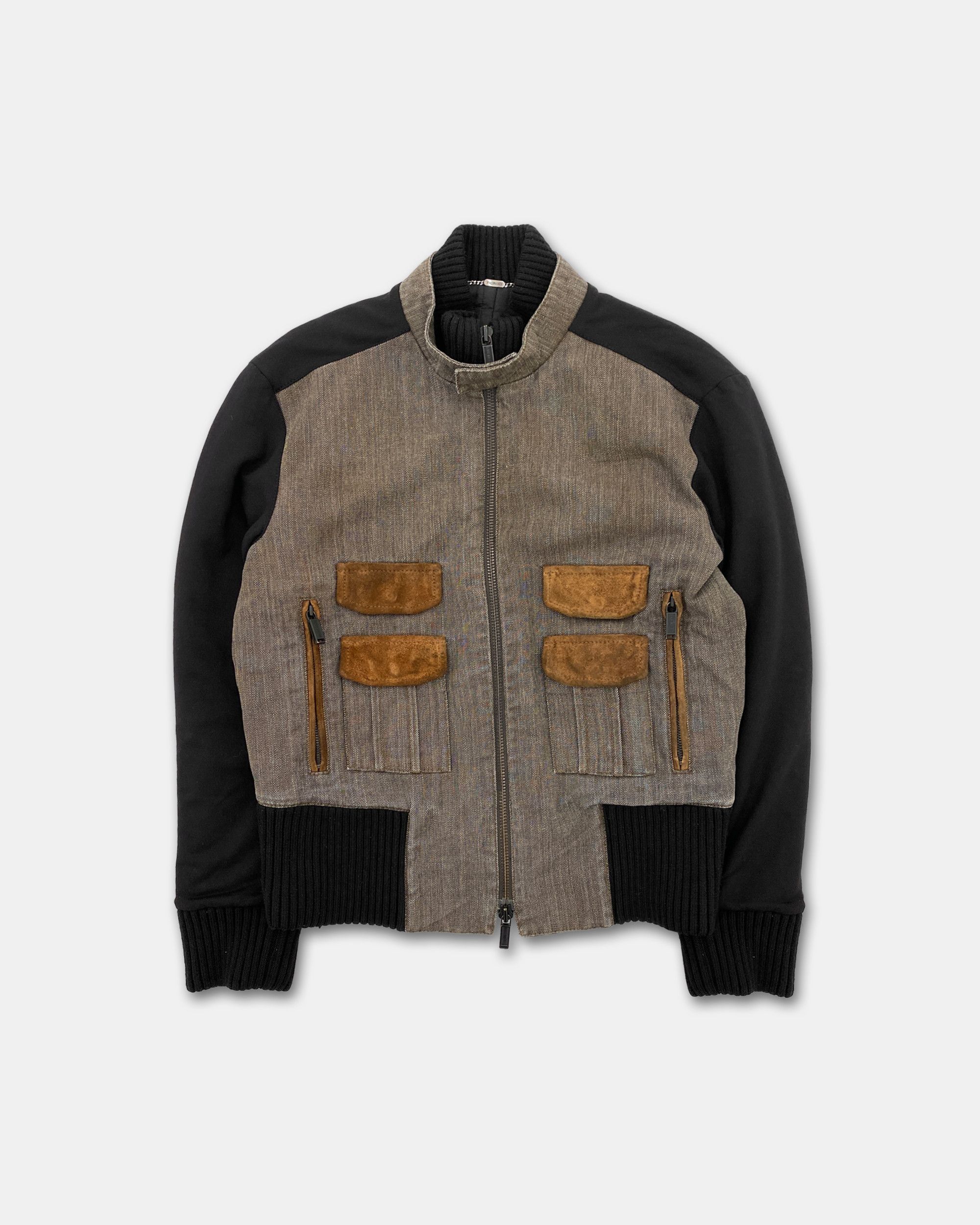 Dirk Bikkembergs 2000s Padded Leather Flap Pocket Jacket Size US L / EU 52-54 / 3 - 2 Thumbnail