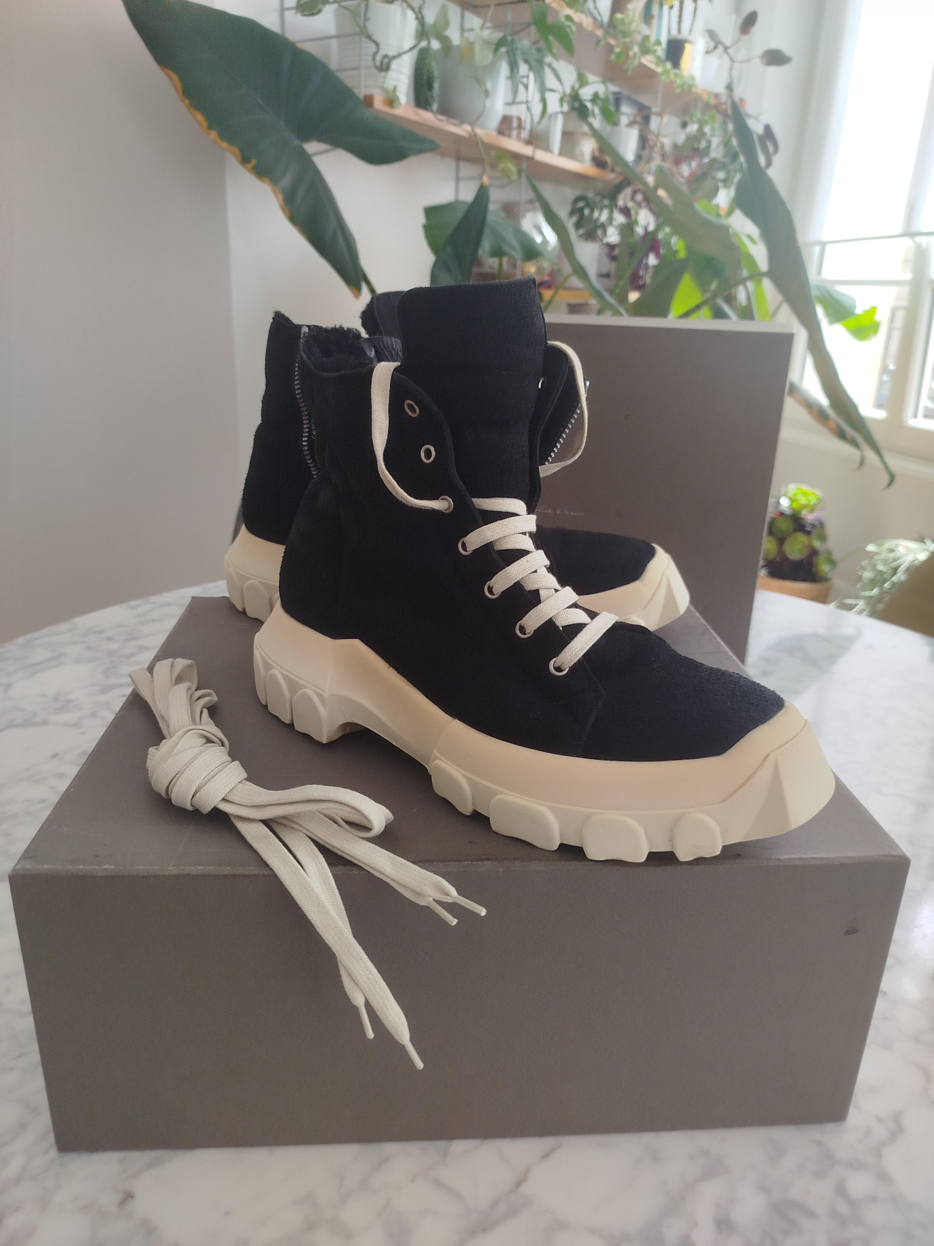 Rick Owens SS/18 'Dirt' Pentagram Leather Hiking Boots | Grailed