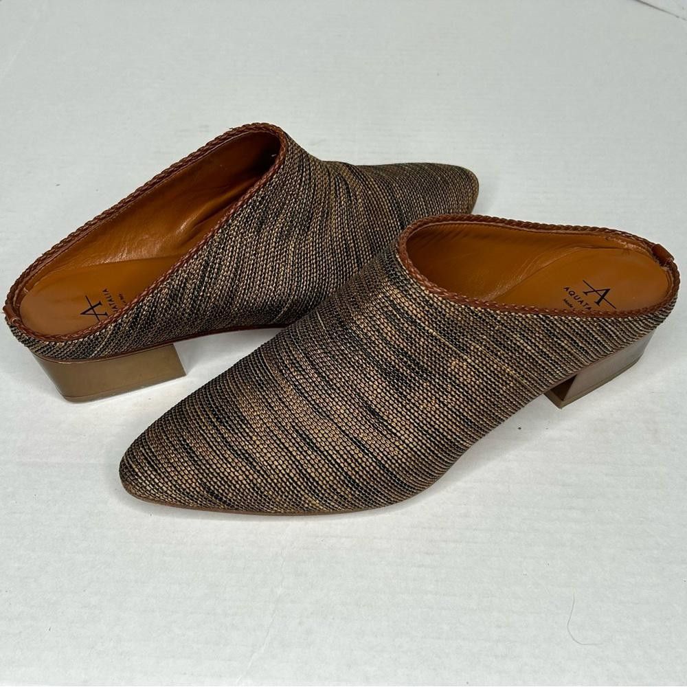 Aquatalia Aquatalia Fife Fabric & Metallic Mule Slides, 9 Size US 9 / IT 39 - 4 Thumbnail