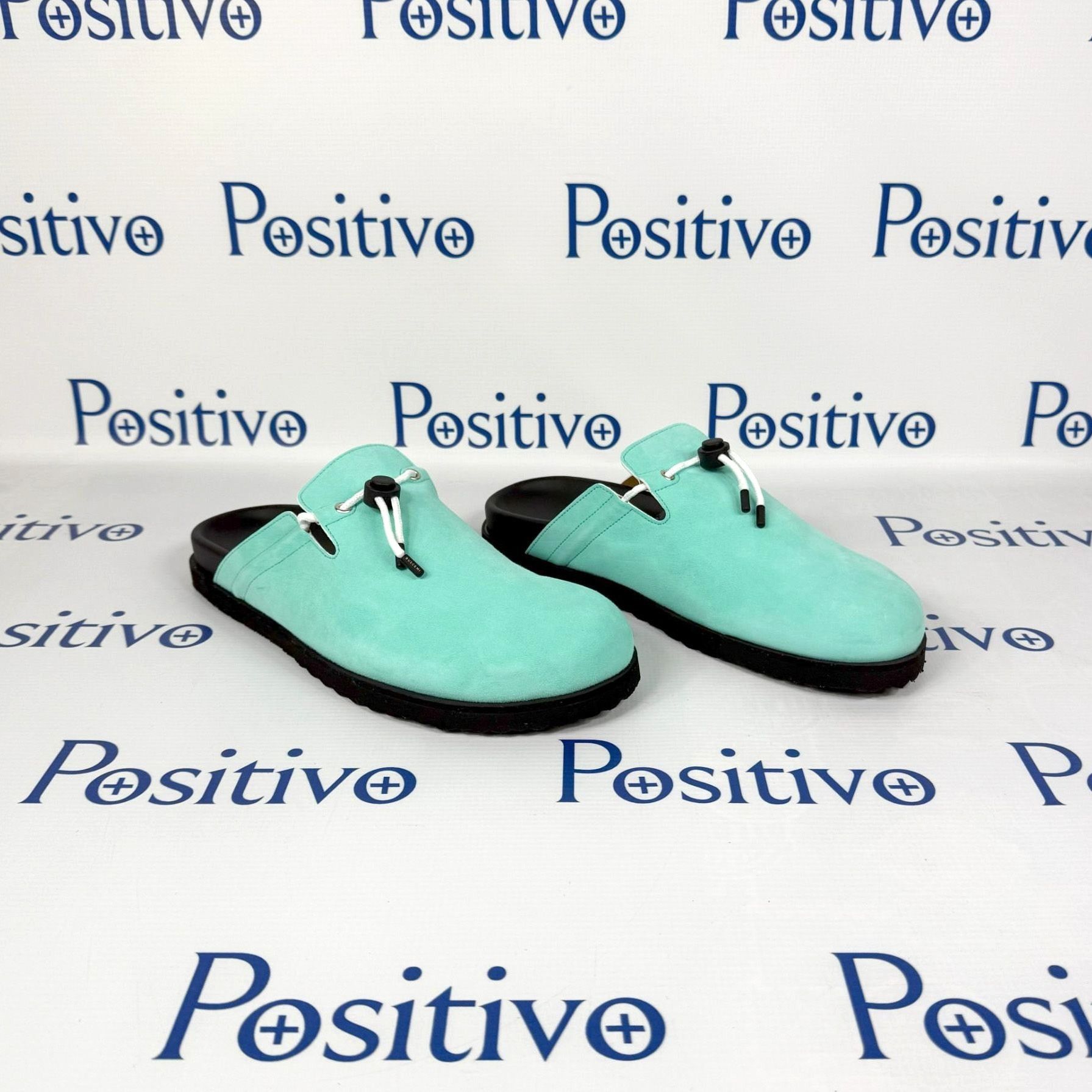 Buscemi Buscemi Pietro New Camoscio Turquoise Leather Slippers US 11 Size US 11 / EU 44 - 4 Thumbnail