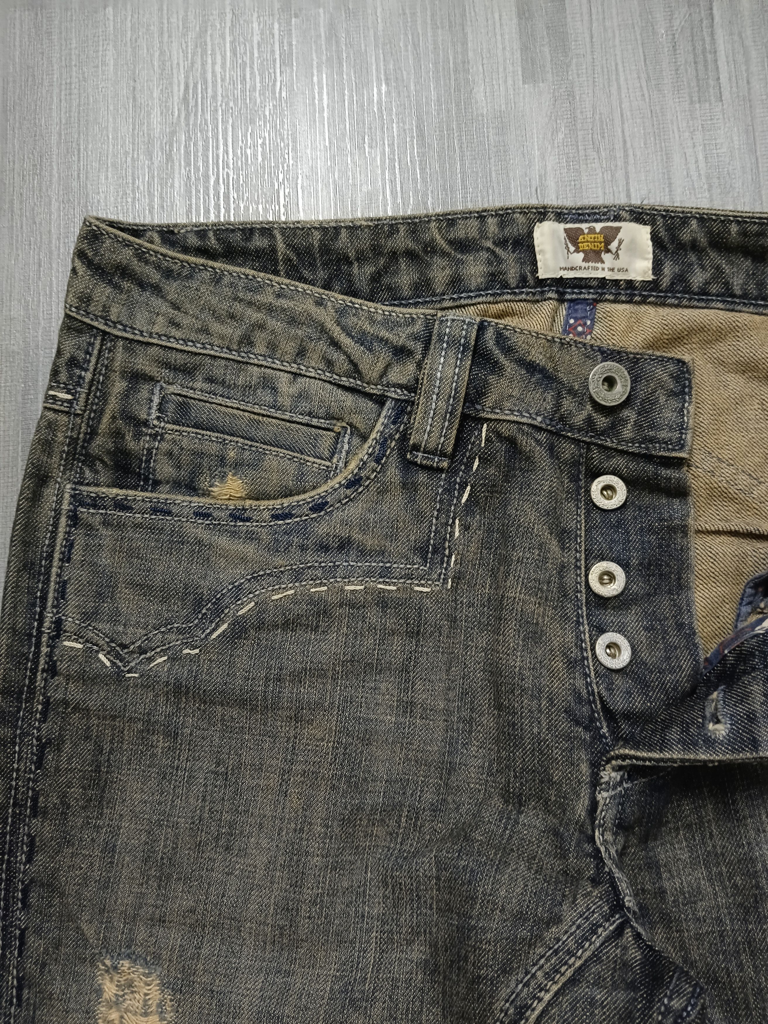 Antik Denim × Rusty SICK🔥RECONSTRUCTED ANTIK DENIM LEATHER BACK POCKET Size US 29 - 6 Thumbnail