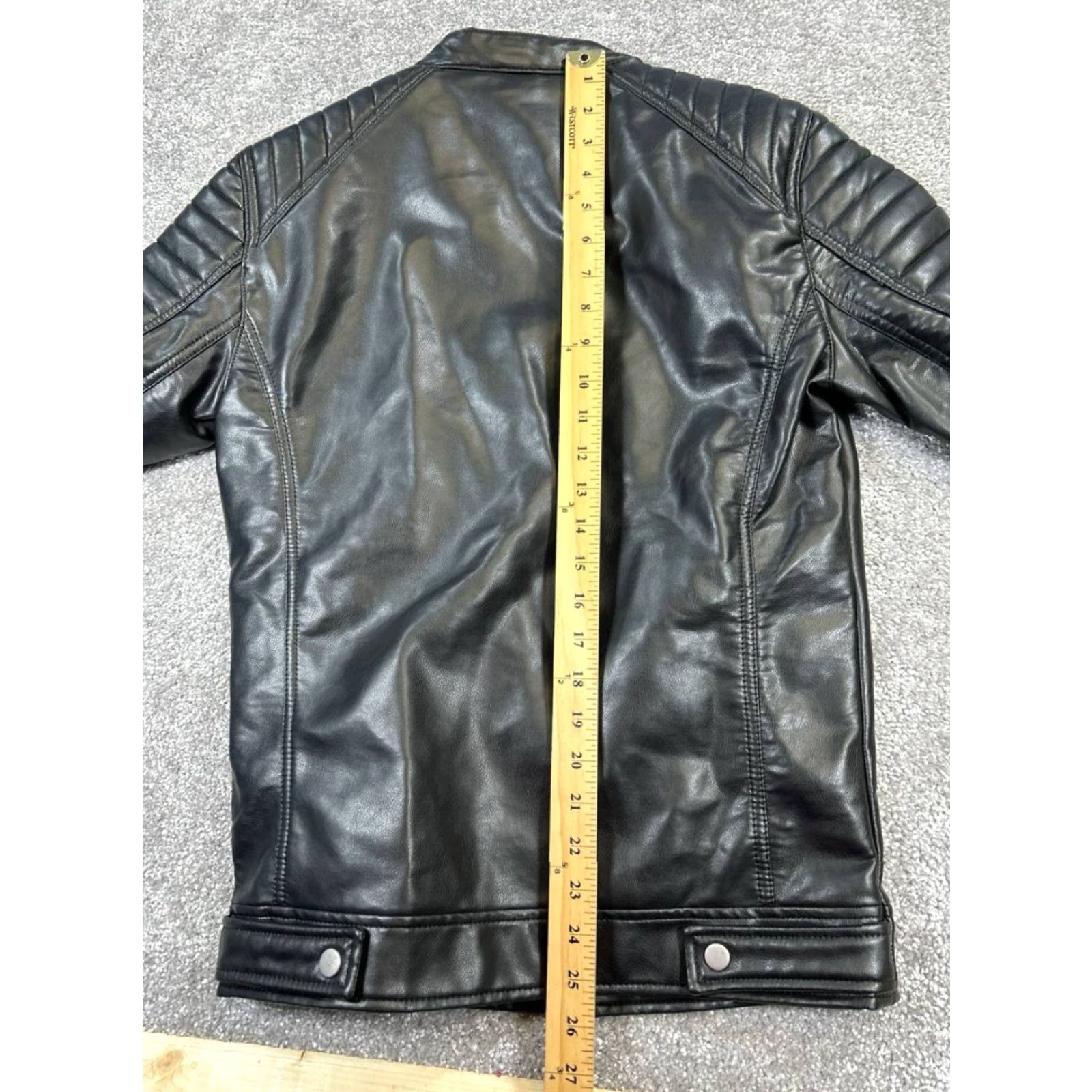 Zara Zara Jacket Womens Small Black Faux Leather Full Zip Size S / US 4 / IT 40 - 7 Thumbnail