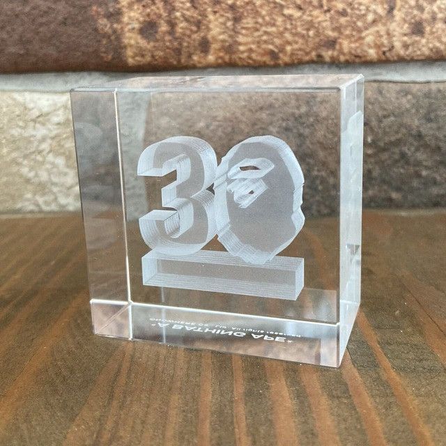 Bape BAPE 30th Anniversary 3D Crystal Acrylic Ornament APE Size ONE SIZE - 1 Thumbnail