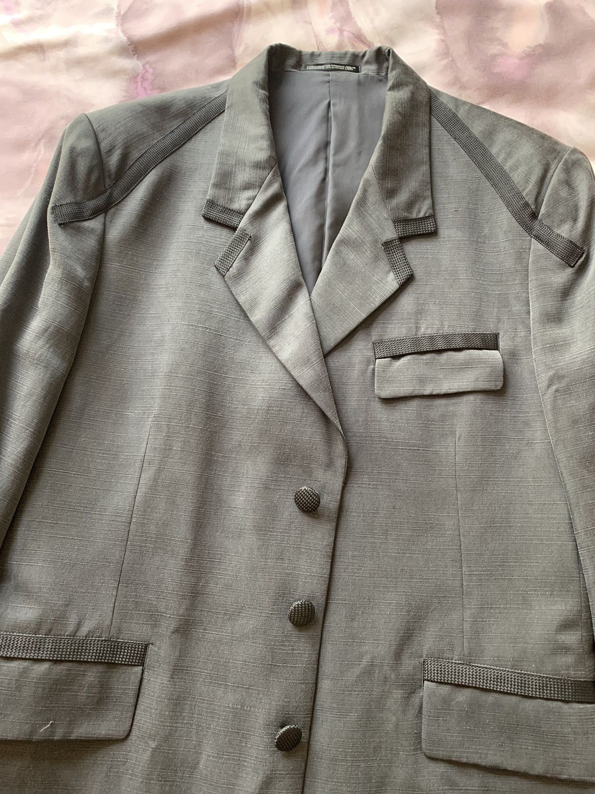 $3.5K YOHJI YAMAMOTO pour HOMME (2) black shantung pure silk