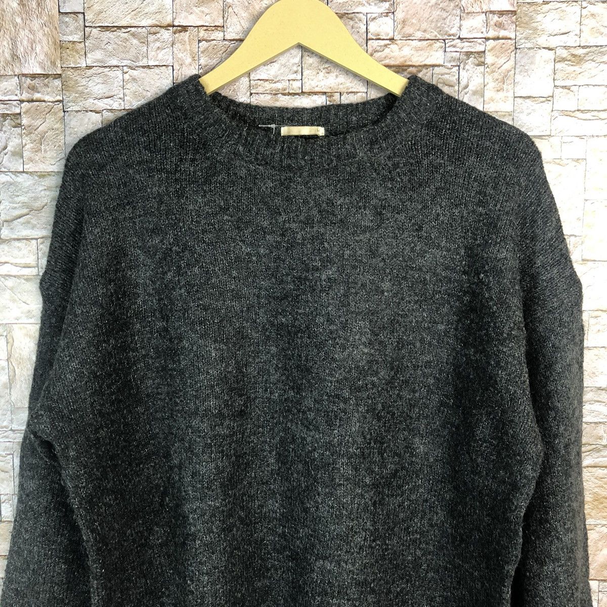 Homespun Knitwear × Japanese Brand GU mohair fur Black Knitwear #A775 Size M / US 6-8 / IT 42-44 - 5 Thumbnail