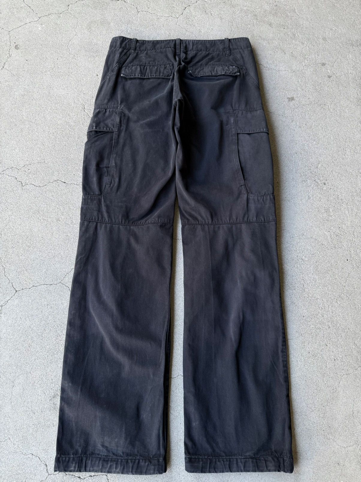 Stone Island 2000s STONE ISLAND Black Oversized Multi Pocket Cargo Pants Size US 30 / EU 46 - 2 Thumbnail