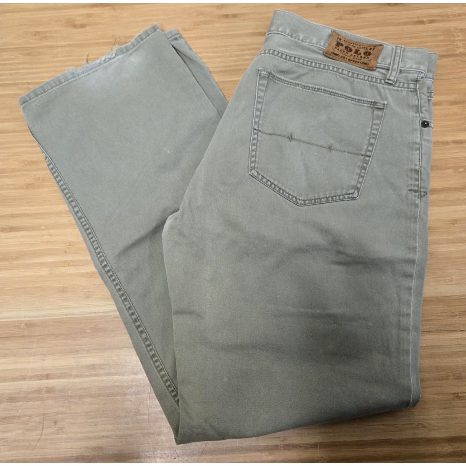 Polo Ralph Lauren Polo Ralph Lauren Jeans Mens 35x32 Sage Green Five Pocket Straight Leg Denim RL Size US S / EU 44-46 / 1 - 2 Thumbnail