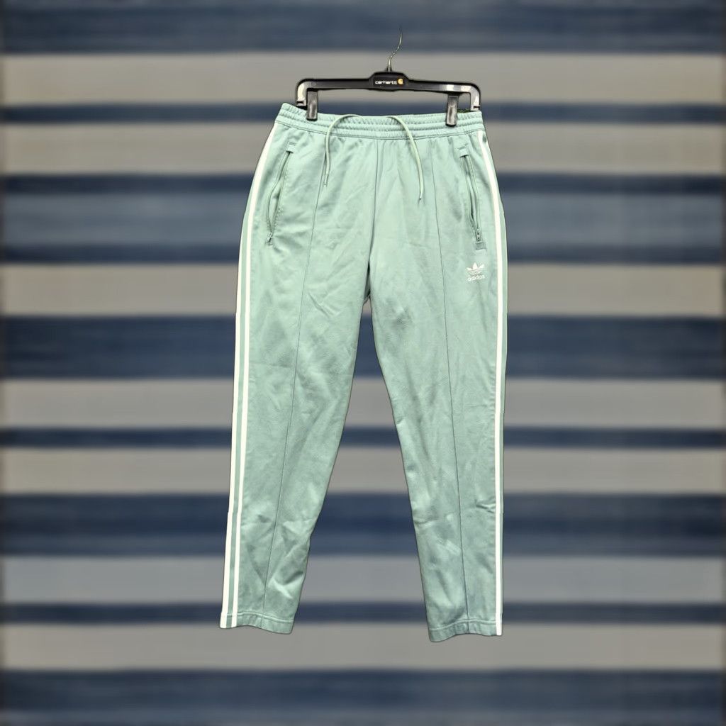 Adidas Adidas Track Pants Mens M Mint Green Pale Casual Lounge Comfort y2k Pants Size US 31 - 1 Thumbnail