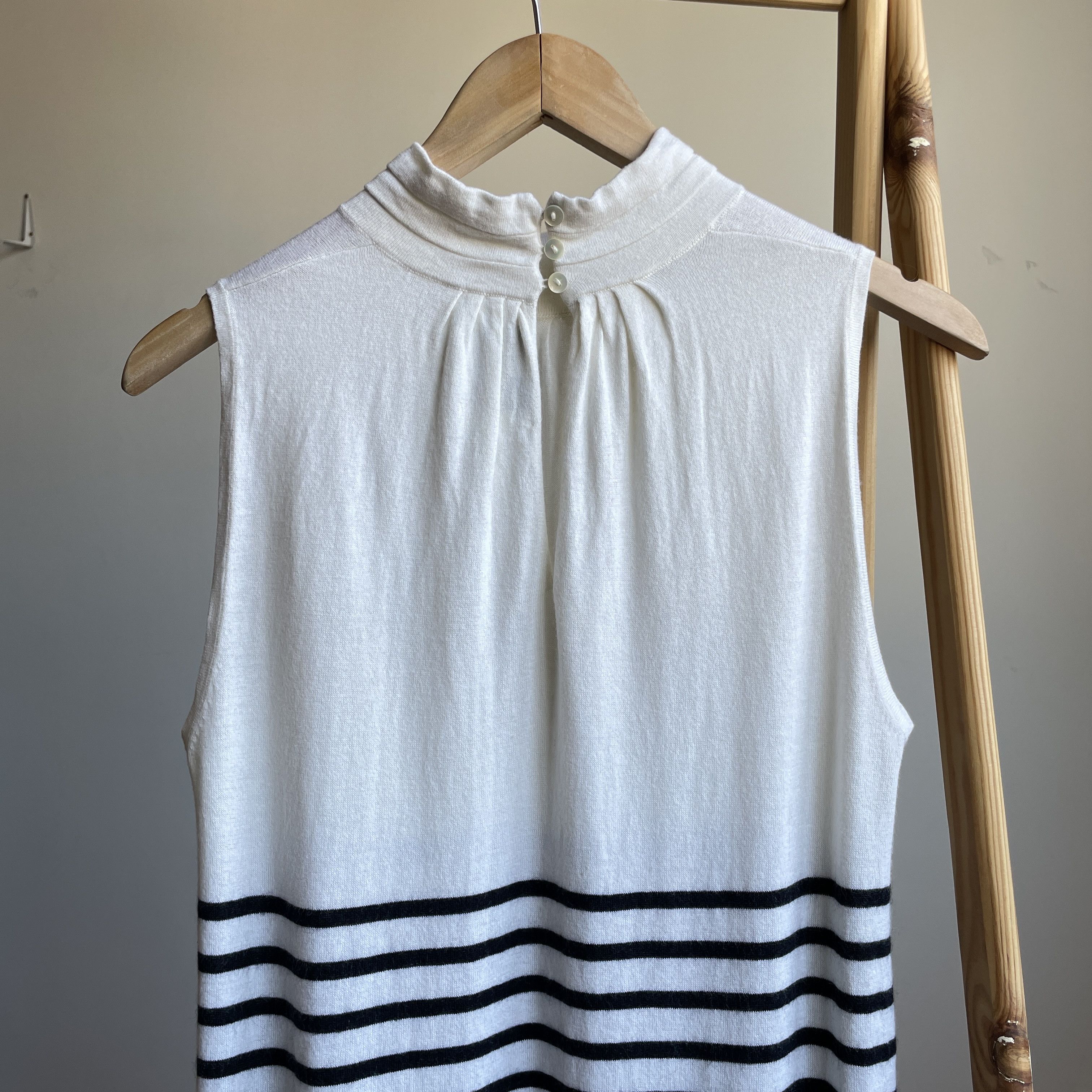 Allude Allude Cashmere Striped Sleeveless Dress Size S Size S / US 4 / IT 40 - 4 Thumbnail