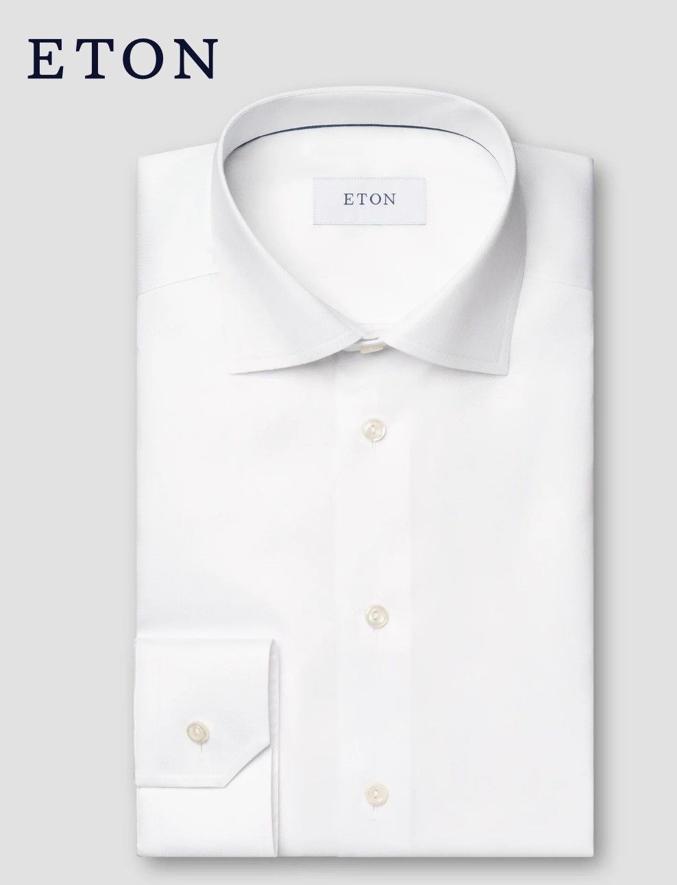 Eton Eton Signature Twill White Dress Shirt- Slim Fit Size US S / EU 44-46 / 1 - 3 Thumbnail