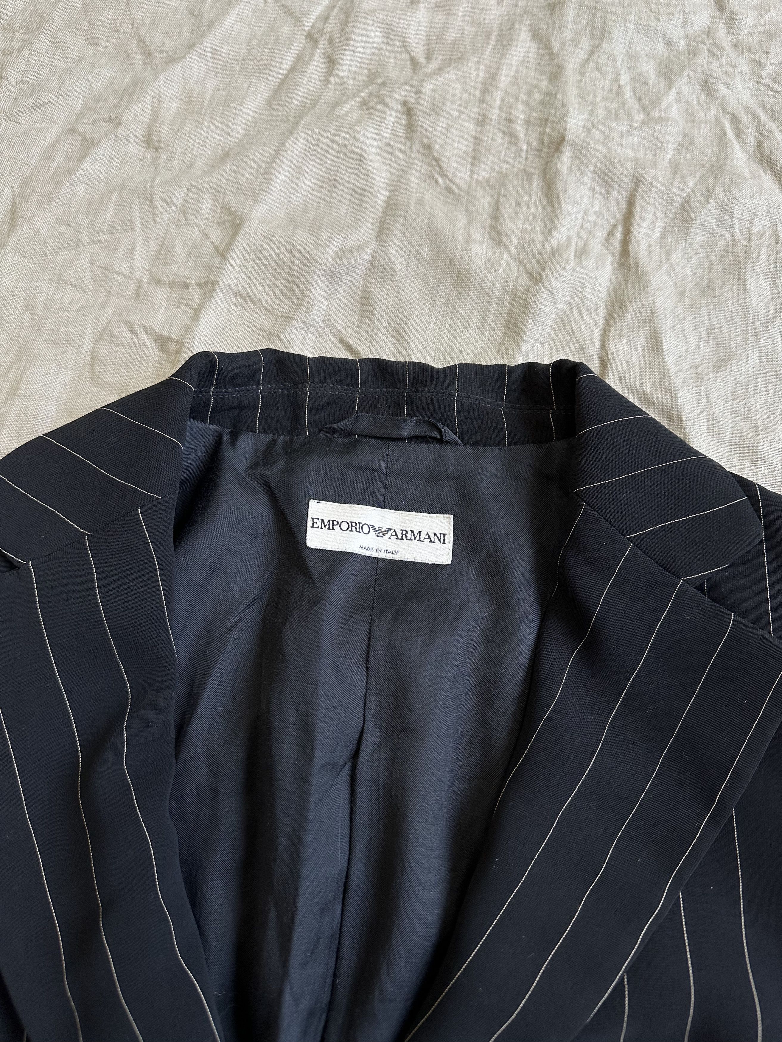 Emporio Armani Emporio Armani Vintage Stripped Blazer Jacket 6644AC Size M / US 6-8 / IT 42-44 - 2 Thumbnail