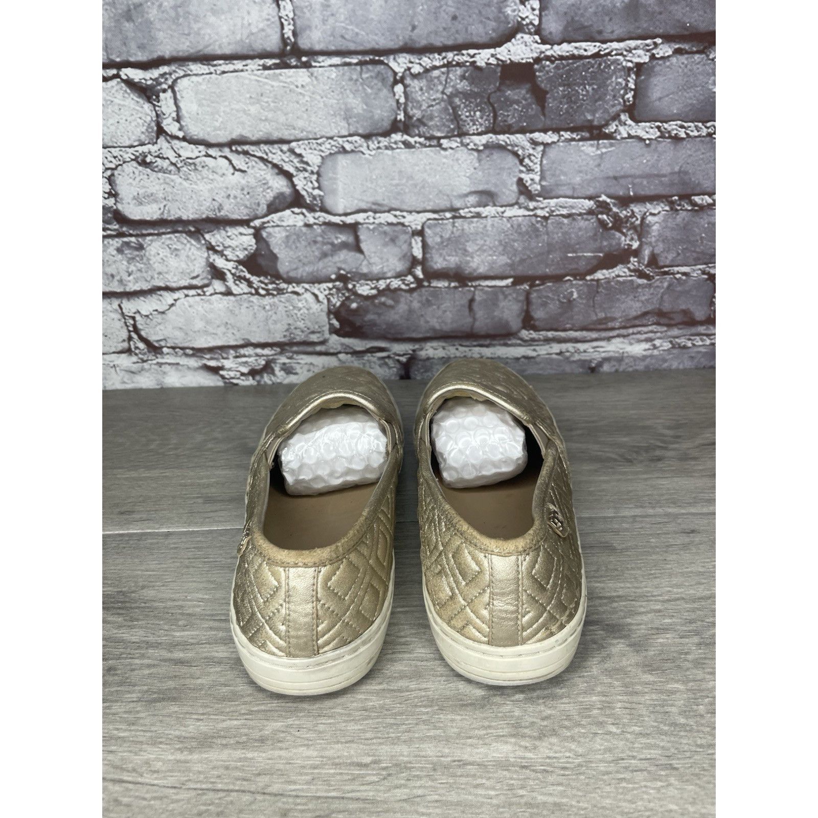 Tory Burch Tory Burch Jesse Quilted Tennis French Gold Leather Shoes Wo Size US 8.5 / IT 38.5 - 3 Thumbnail