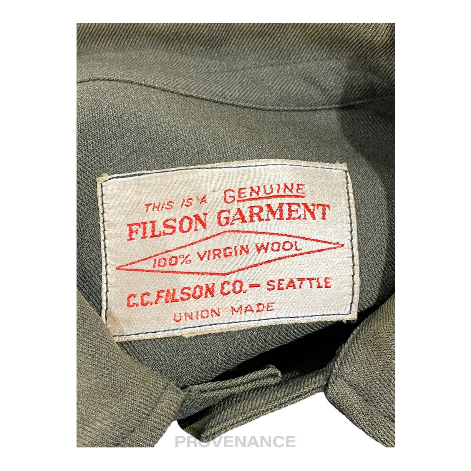 Filson 🔴 Filson "UNION MADE" Cruiser - Olive Drab Whipcord Size US L / EU 52-54 / 3 - 8 Thumbnail