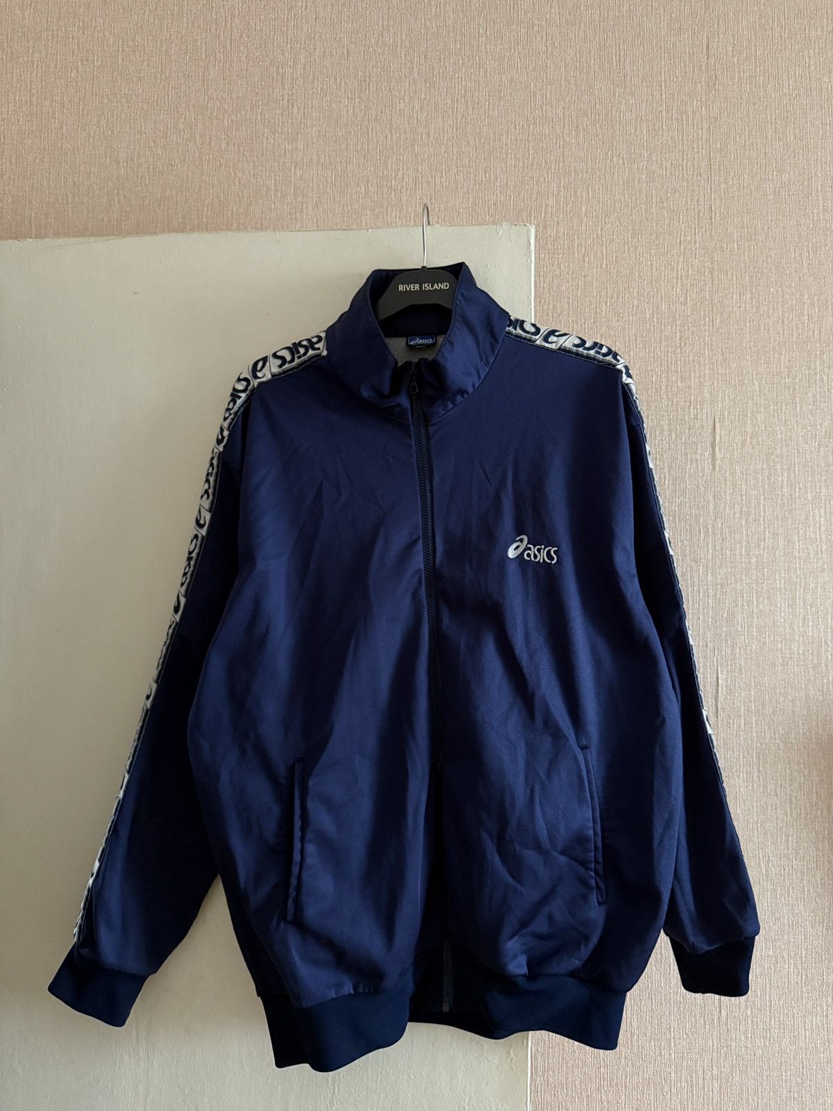 Asics Vintage Asics Spell Out Tape Track Jacket Size US L / EU 52-54 / 3 - 4 Thumbnail