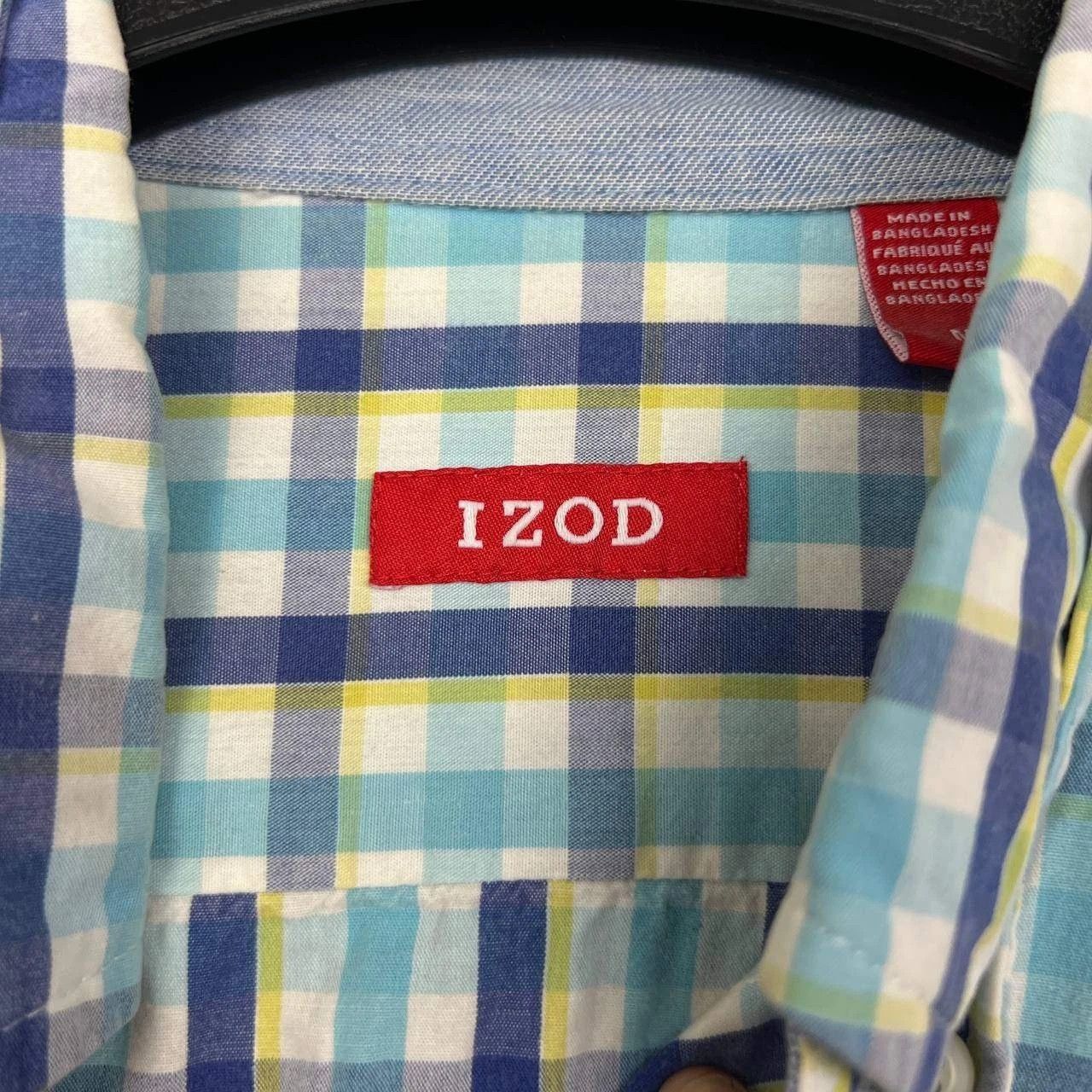 Izod Izod Button Down Shirt Men Medium Blue Plaid Collared Size US M / EU 48-50 / 2 - 4 Thumbnail