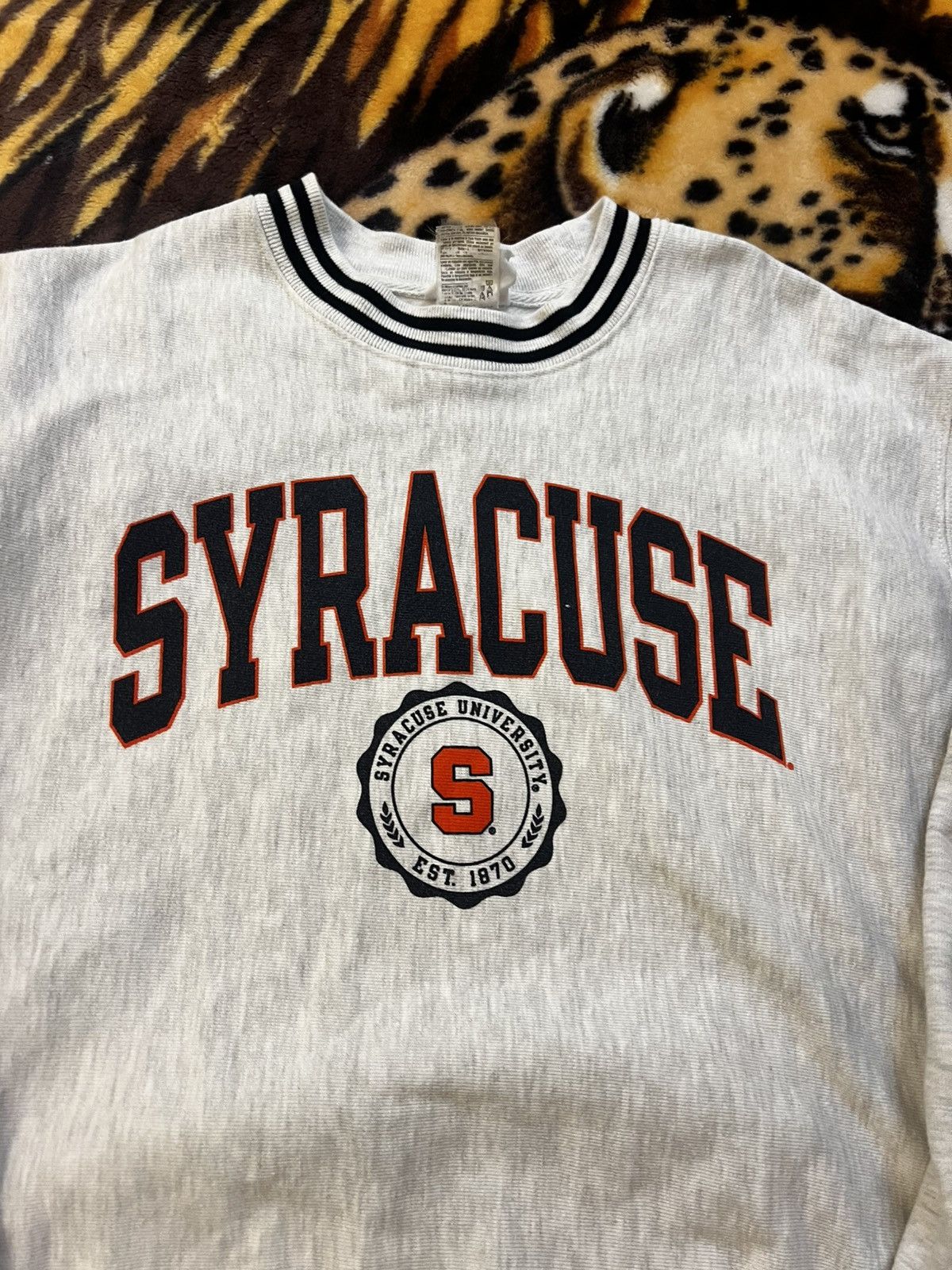Champion × Vintage Vintage 90’s Champion Reverse Weave Syracuse Crewneck Size US M / EU 48-50 / 2 - 3 Thumbnail