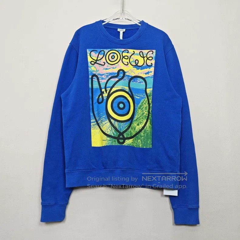 Loewe Loewe Logo Oil Painting Print Round Neck Sweatshirt with F Size L / US 10 / IT 46 - 1 Thumbnail