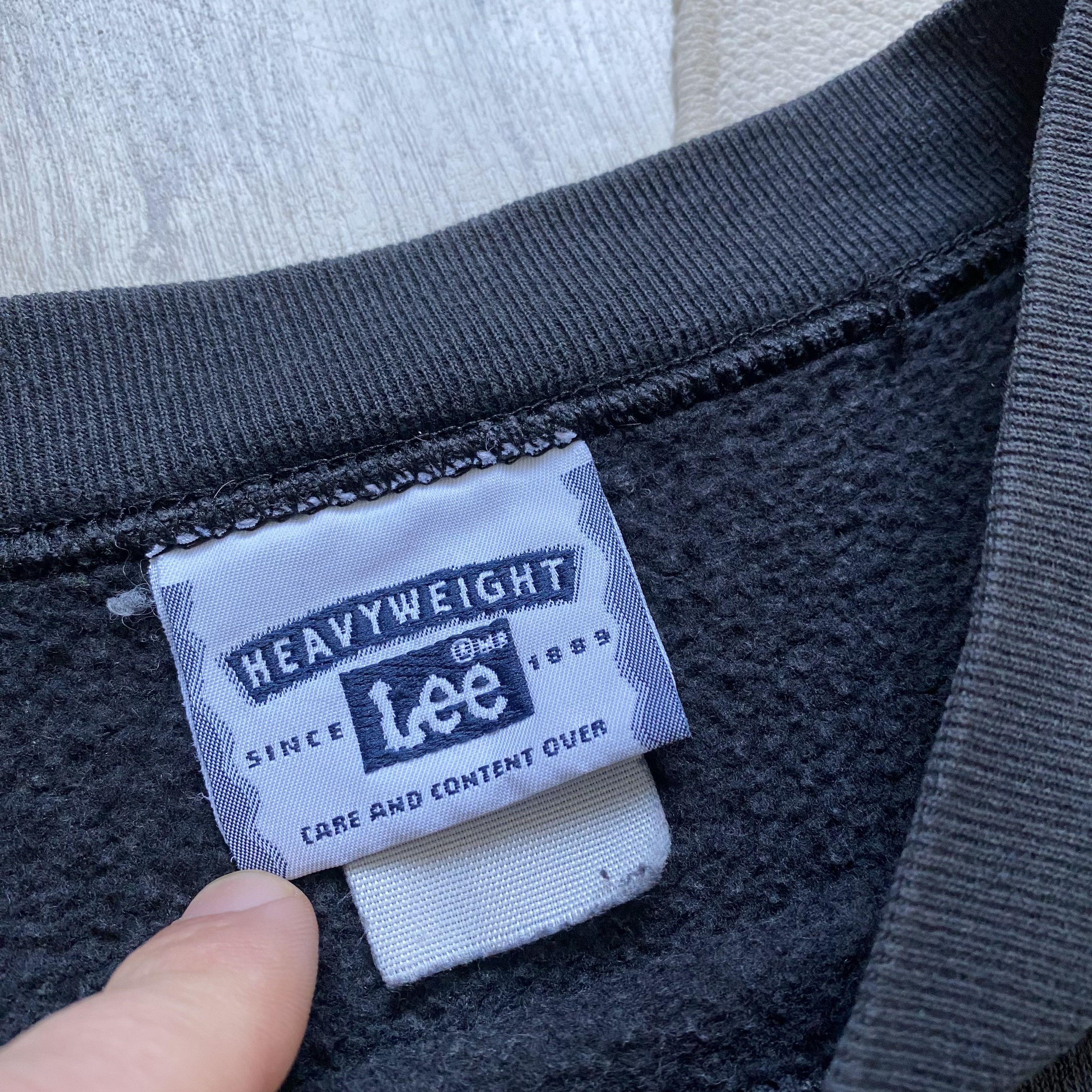 Lee 🦍 Vintage 90s Faded Lee USA Blank heavy sweatshirt Y2K Size US XL / EU 56 / 4 - 6 Thumbnail