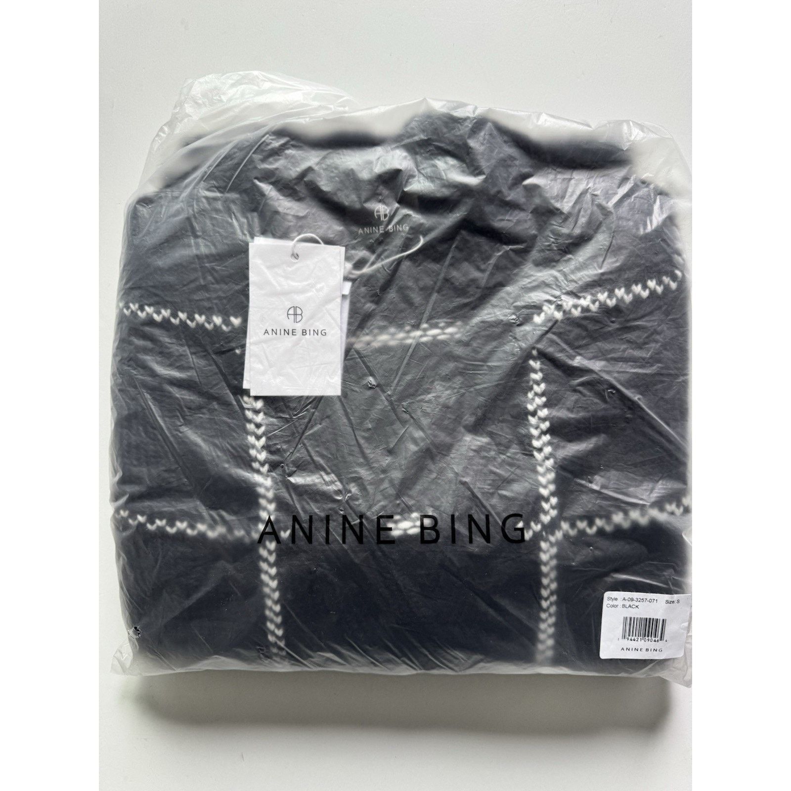 Anine Bing Anine Bing Kurt Black White Plaid Cardigan Merino Wool Blend Size S / US 4 / IT 40 - 7 Thumbnail
