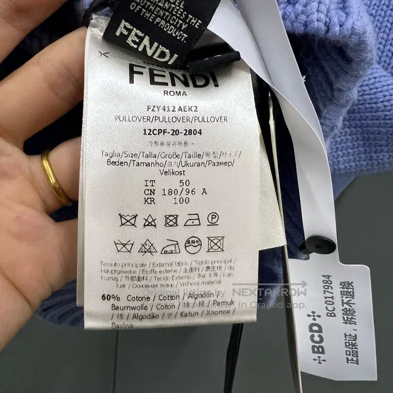Fendi Fendi Blue V-neck knitted vest Size US M / EU 48-50 / 2 - 3 Thumbnail