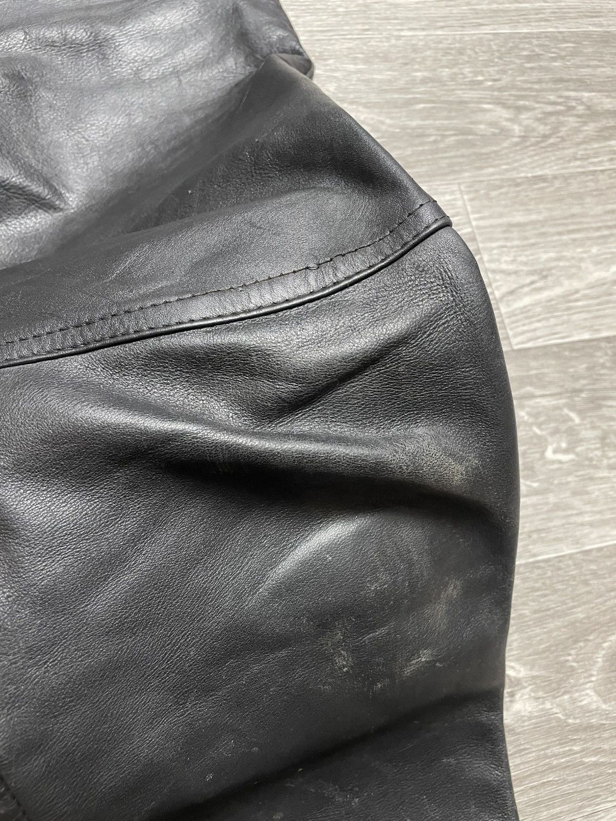 Genuine Leather Vintage Moto Real Leather Black Pants Size US 29 - 10 Thumbnail