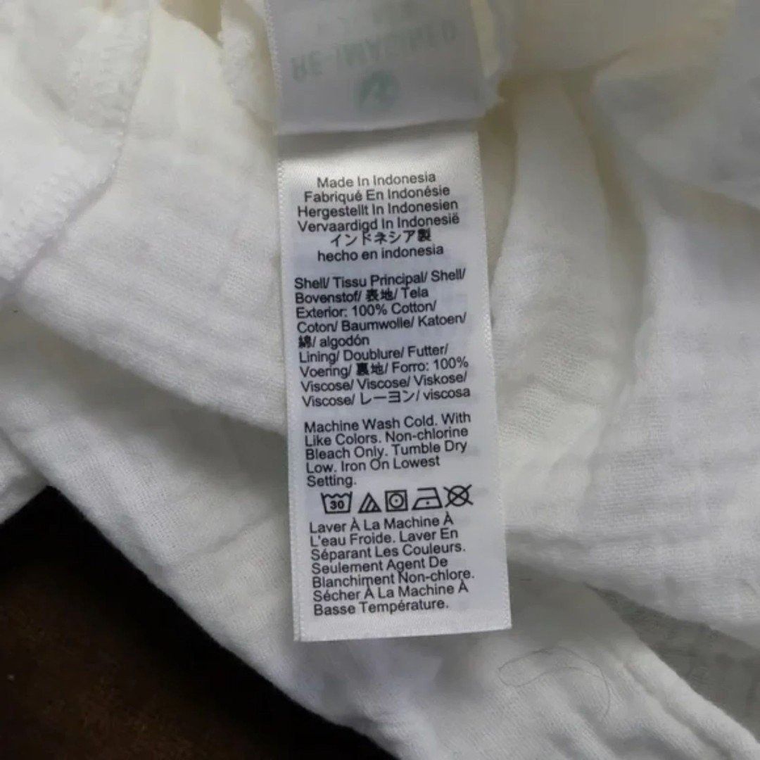 J.Crew J.Crew Boho Gauzy Muslin V-Neck Smocked Midi Dress White Sz Size XS / US 0-2 / IT 36-38 - 8 Thumbnail