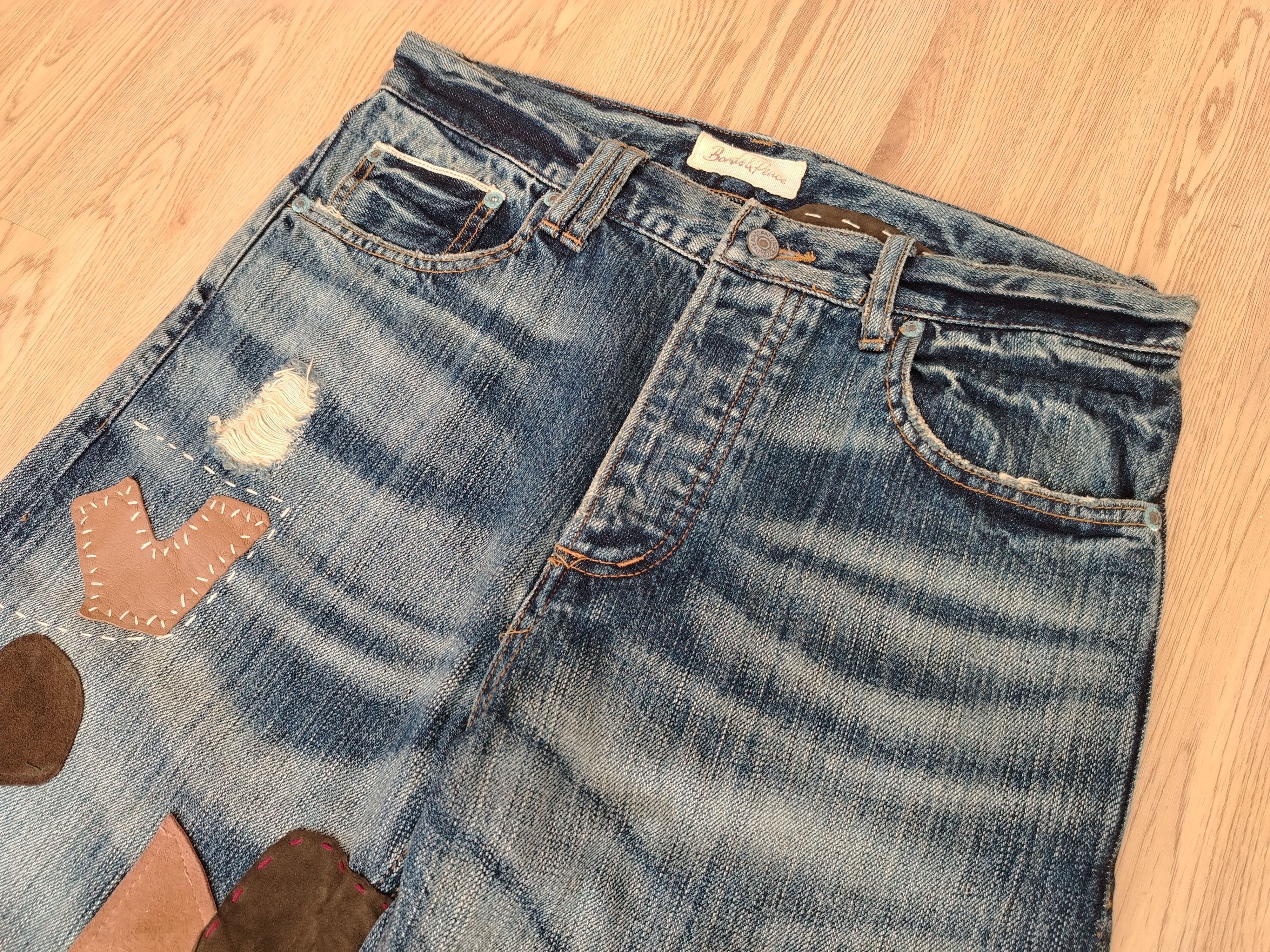 Vintage Sashiko Patchwork Jeans Bonds & Peace Size US 32 / EU 48 - 3 Thumbnail