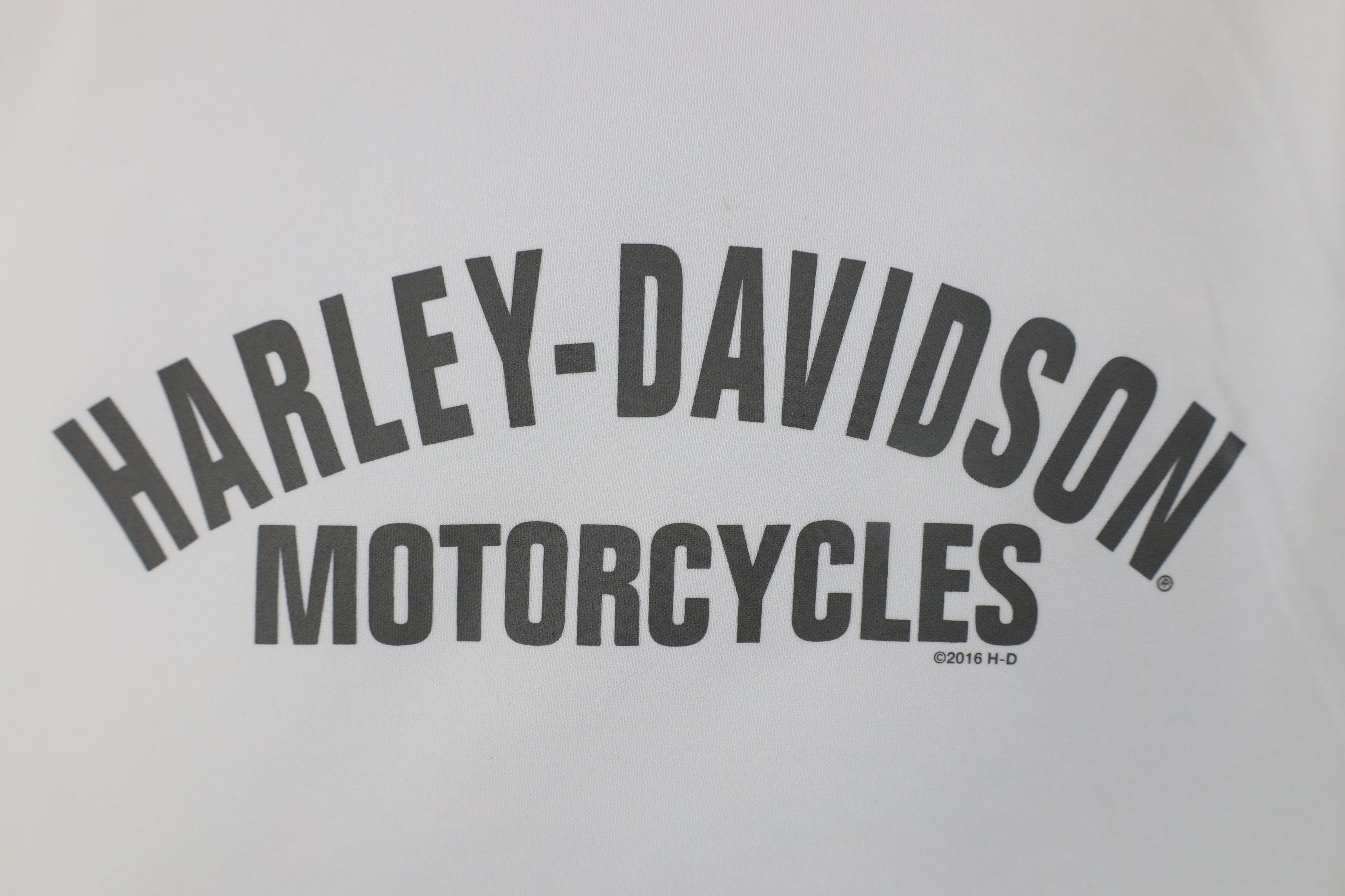 Harley Davidson × Vintage Harley Davidson Letter Spell Out Knit Short Sleeve T-Shirt Size US L / EU 52-54 / 3 - 4 Thumbnail