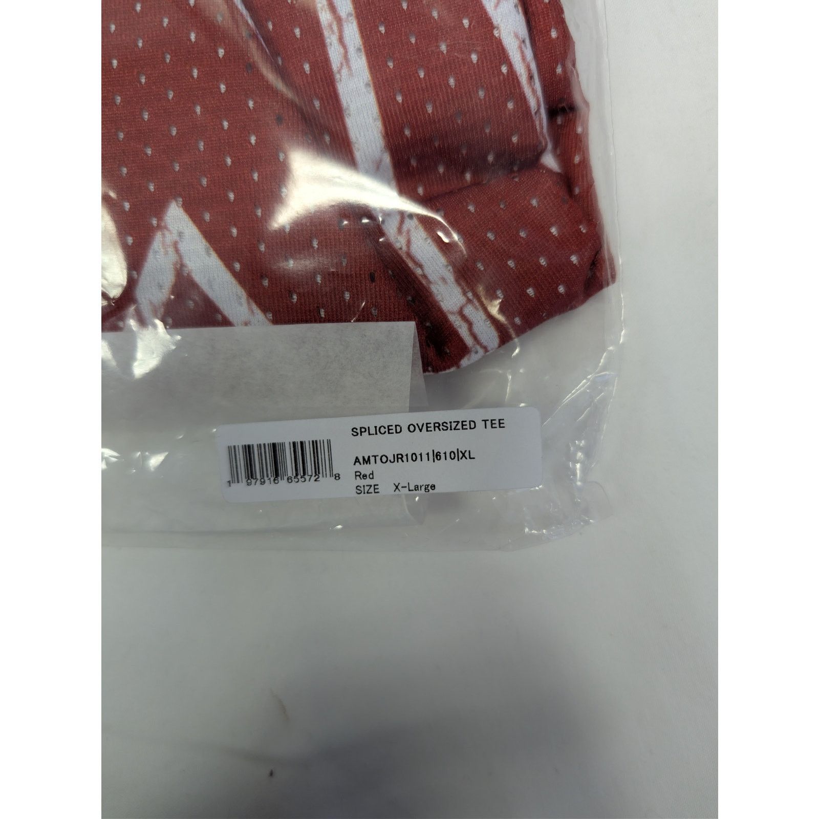 Amiri o1rshd1 Spliced Oversized Mesh T-Shirt in Red Size US XL / EU 56 / 4 - 23 Thumbnail