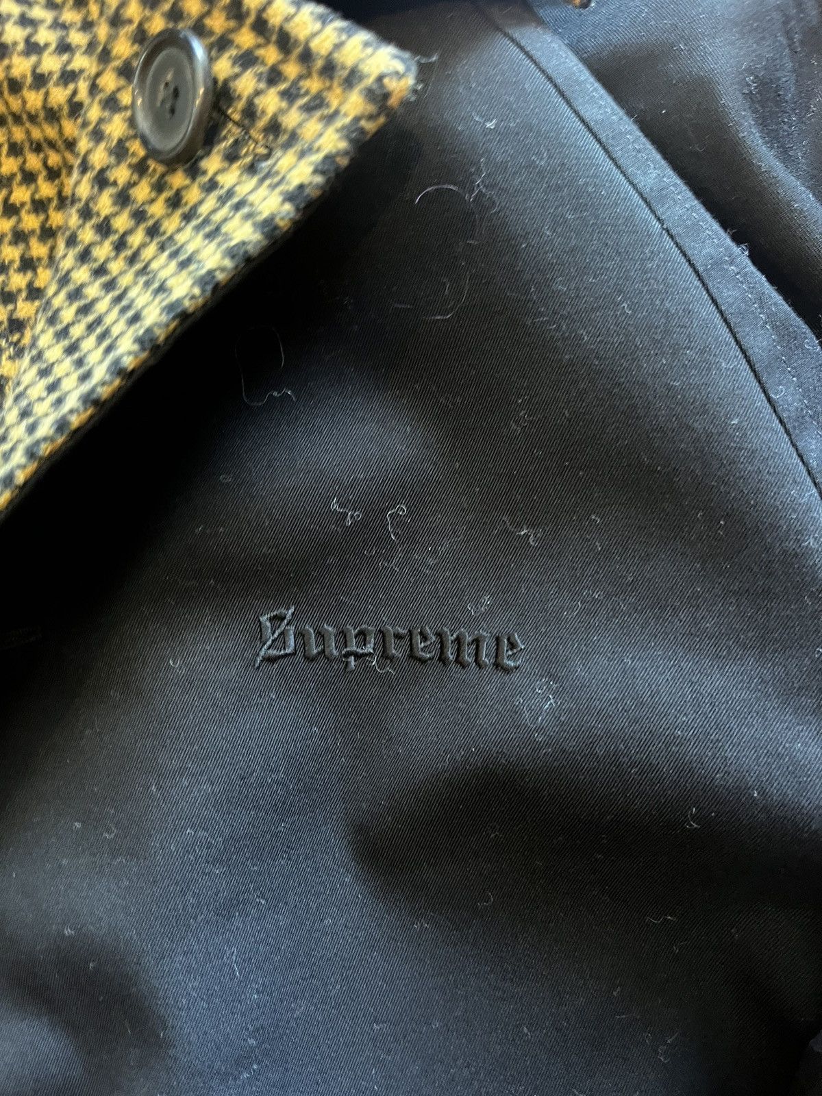 Supreme Reversible Houndstooth Overcoat