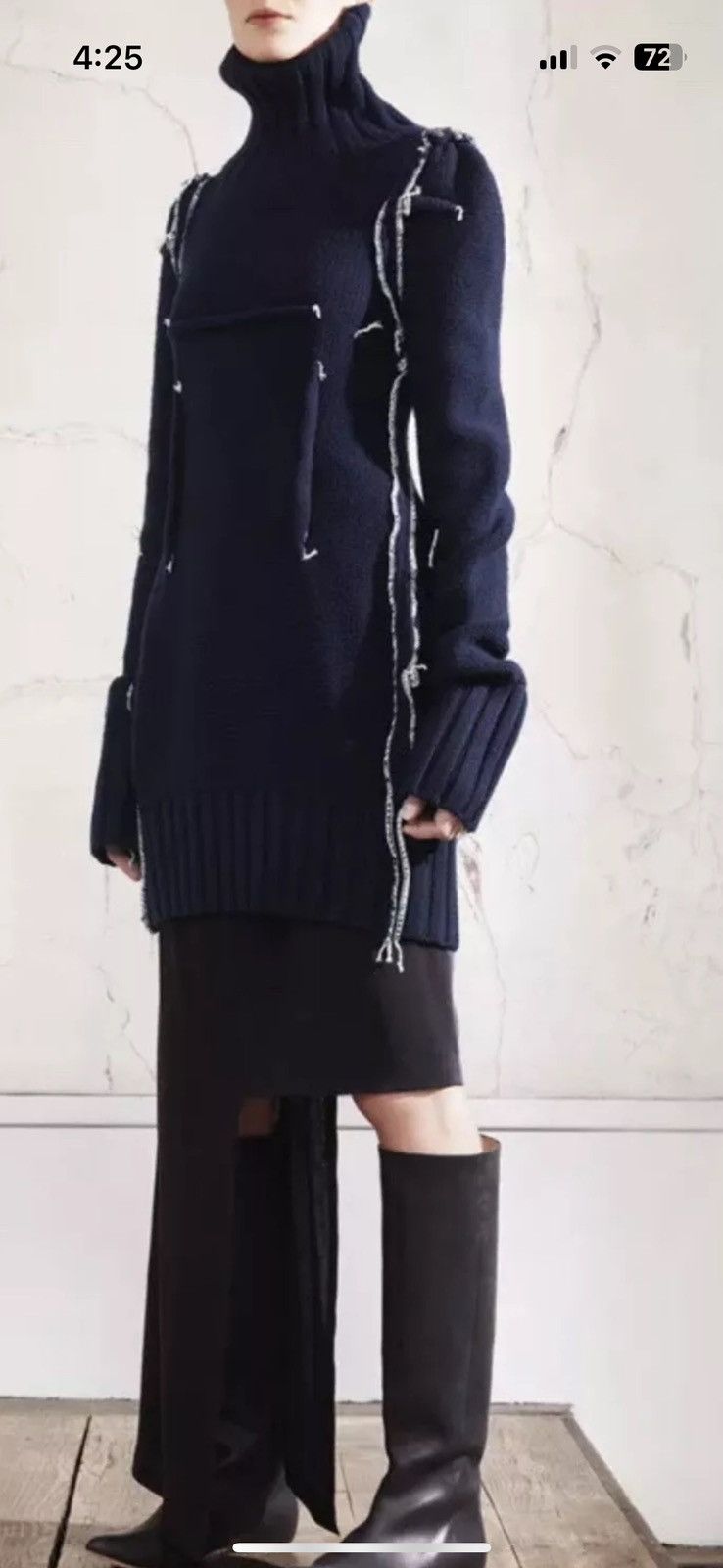 Maison Margiela Margiela size s marineblau Merinowolle pullover Kleid Size S / US 4 / IT 40 - 1 Thumbnail