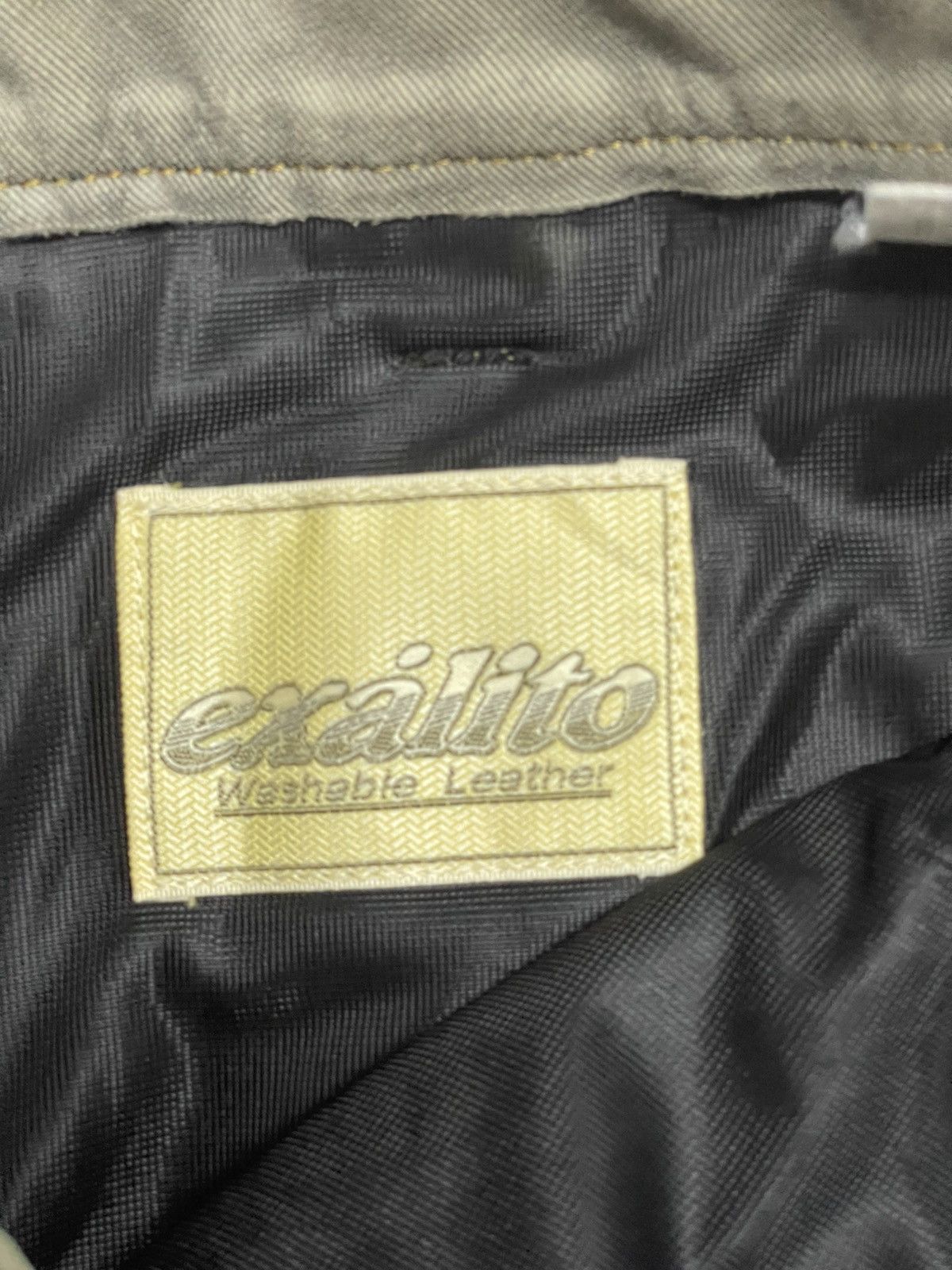 Japanese Brand × Leather Vintage Exalito Washable Leather Explore Jeans Rare Size US 31 - 17 Thumbnail